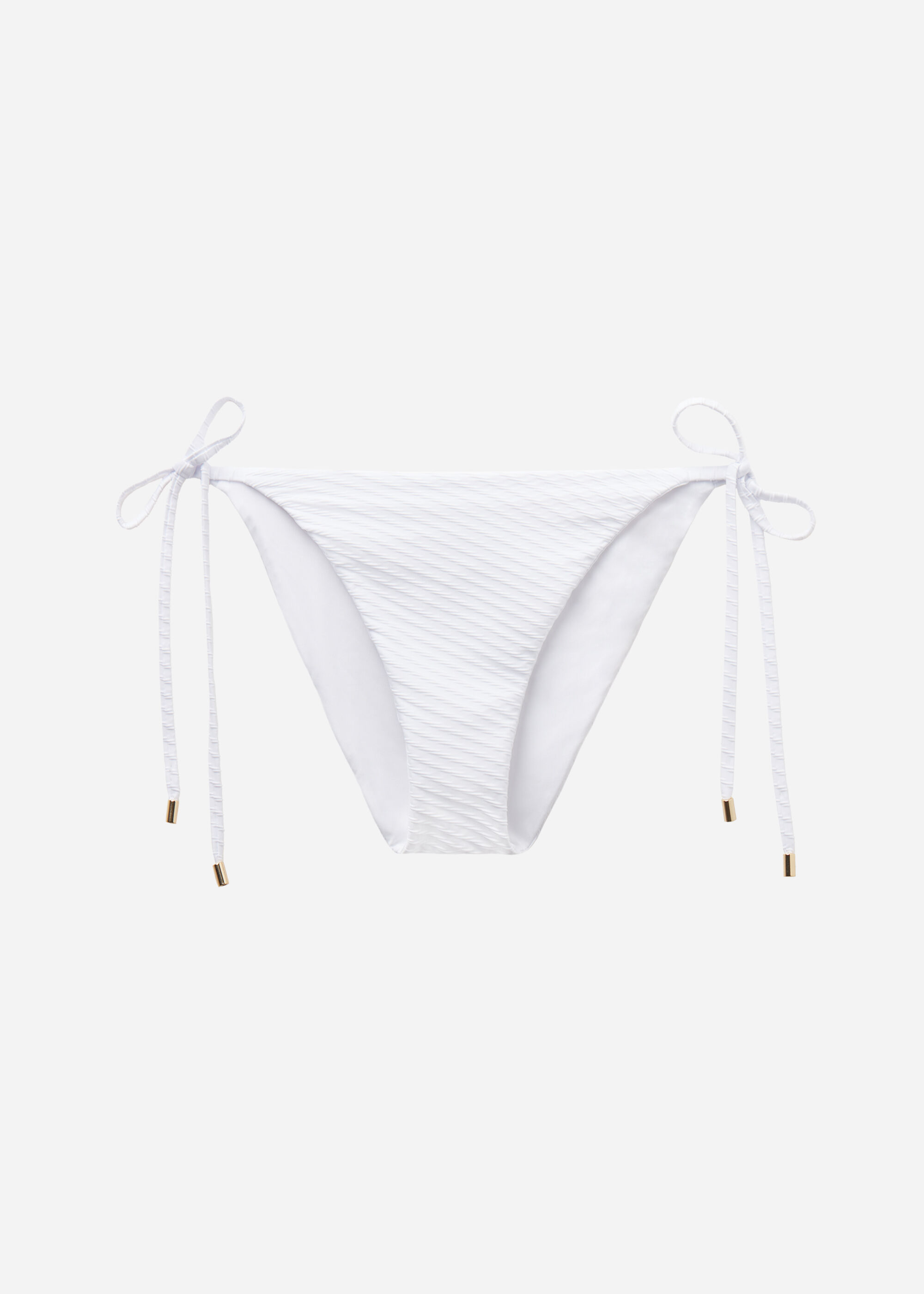 Brazilian Bikinislip Met Bandjes White Waves
