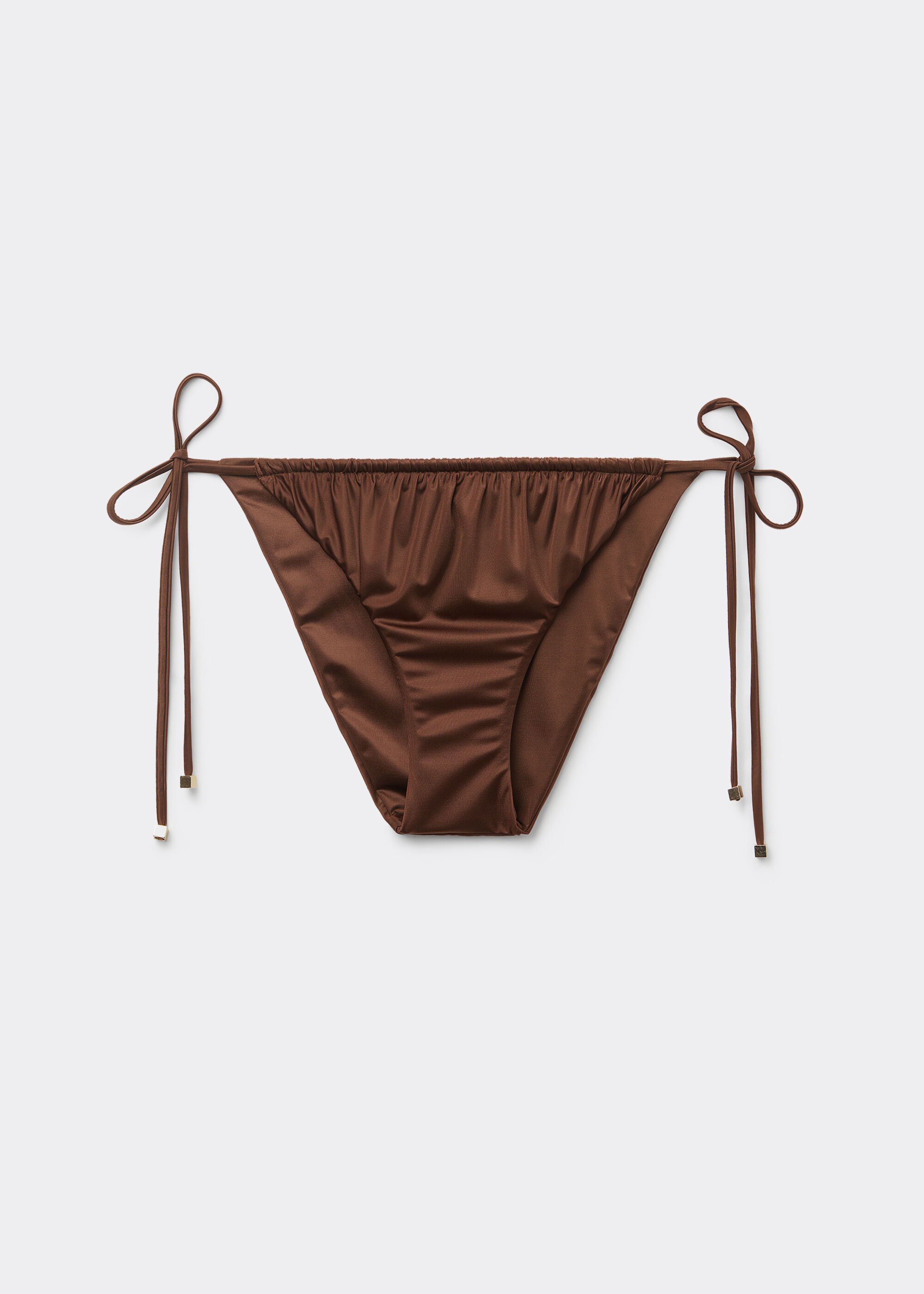 Bağcıklı Slip Bikini Altı Shiny Satin