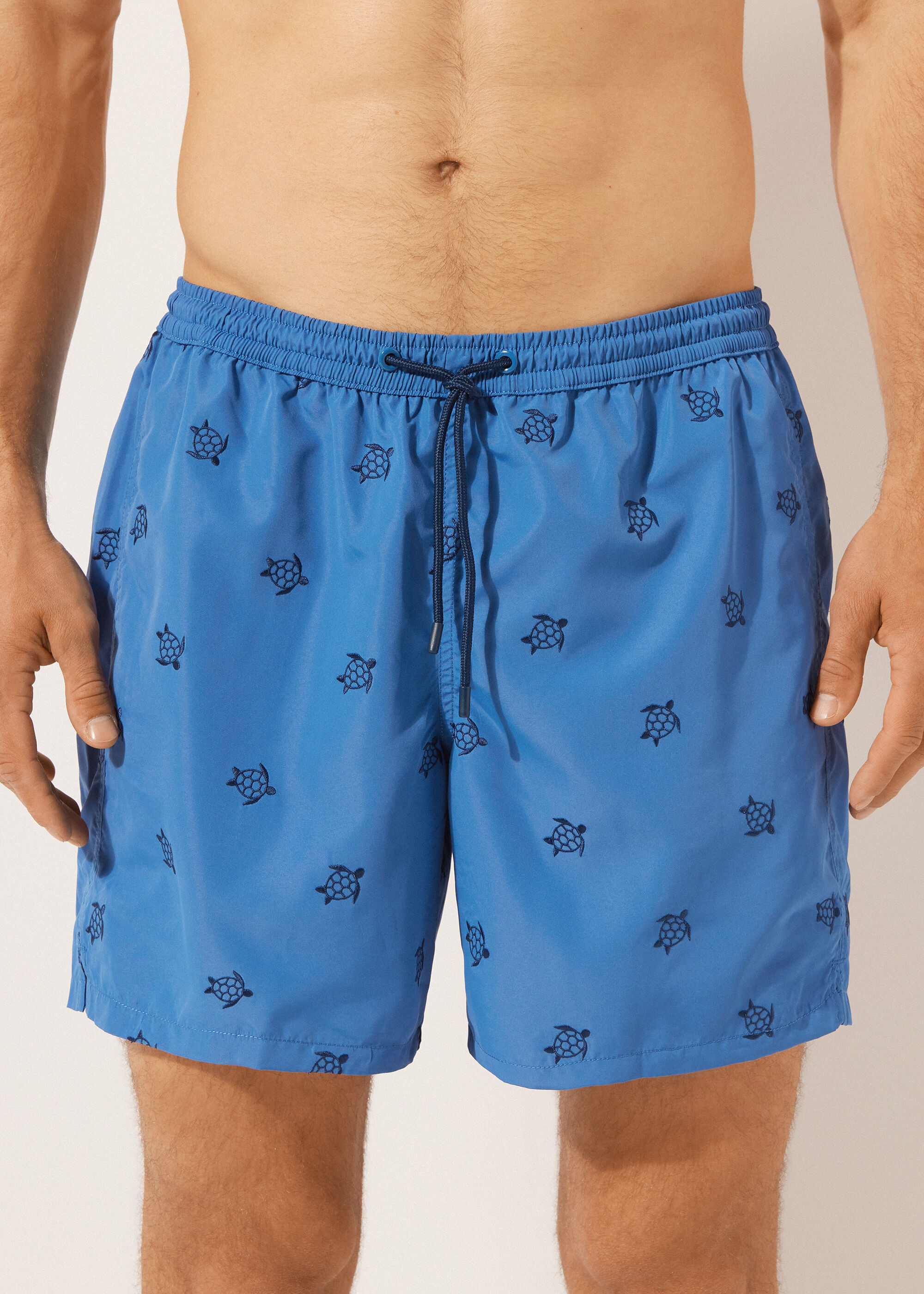 Men’s Patterned Boxer Swim Shorts Formentera