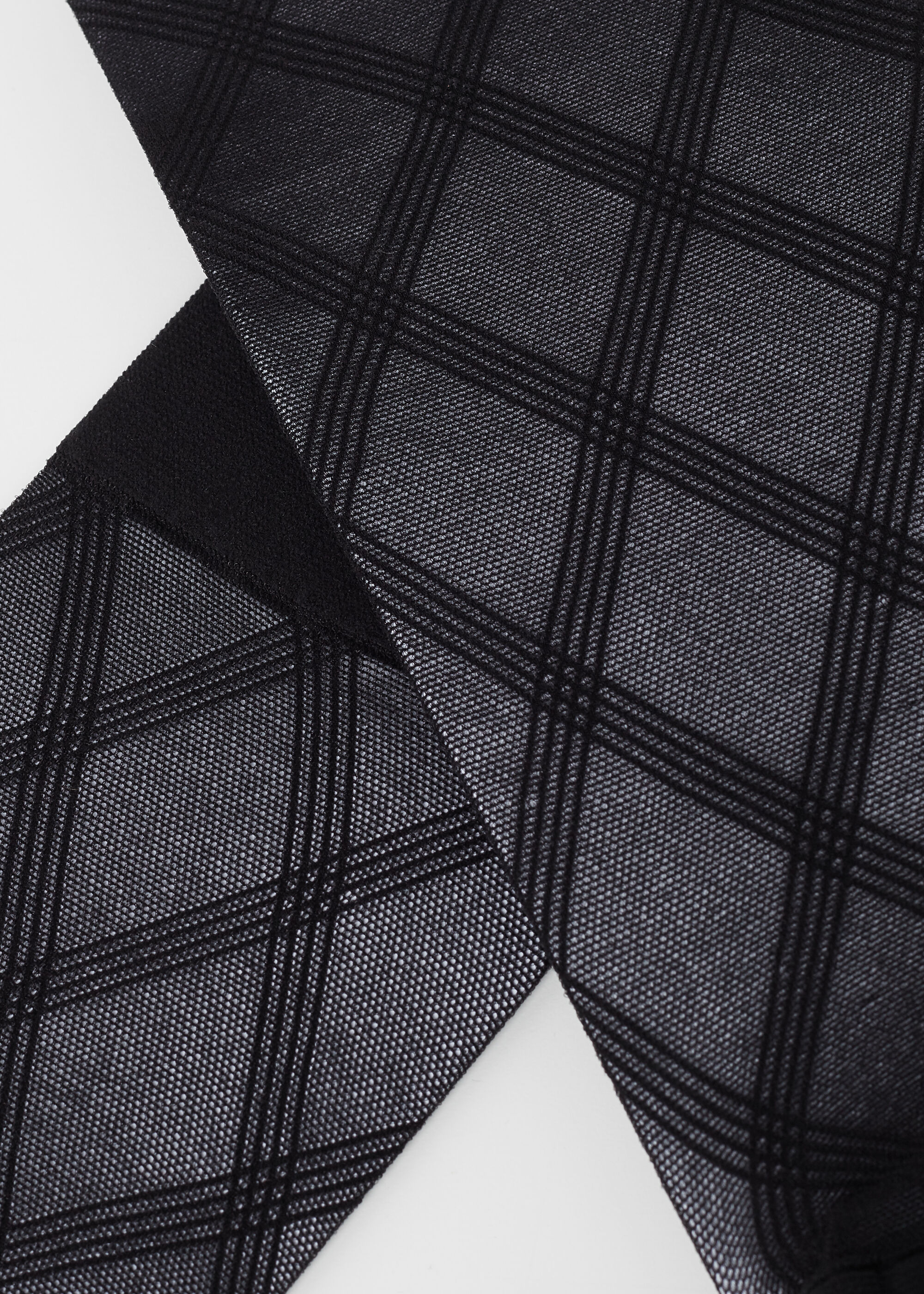 Knee Highs in Diamond Motif Eco Mesh