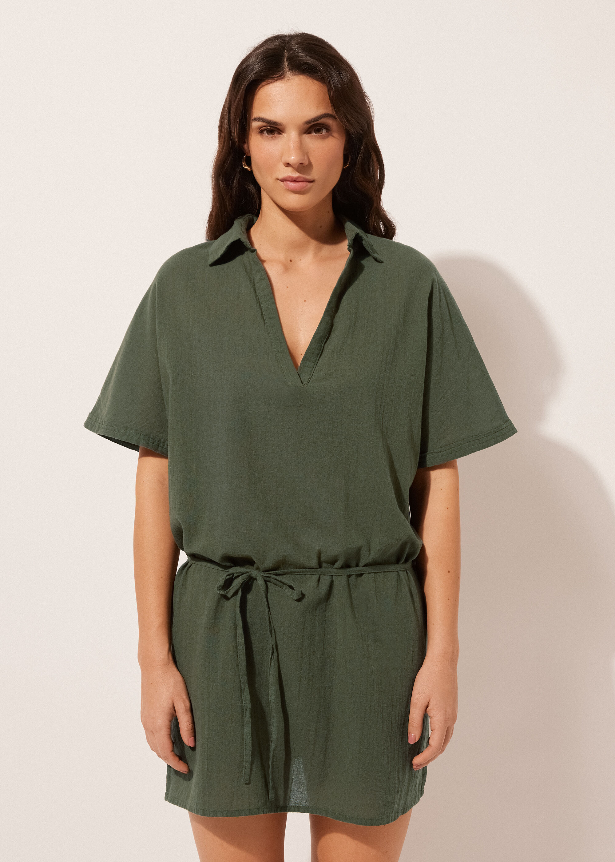 Kurzer Kaftan mit Tunnelzug