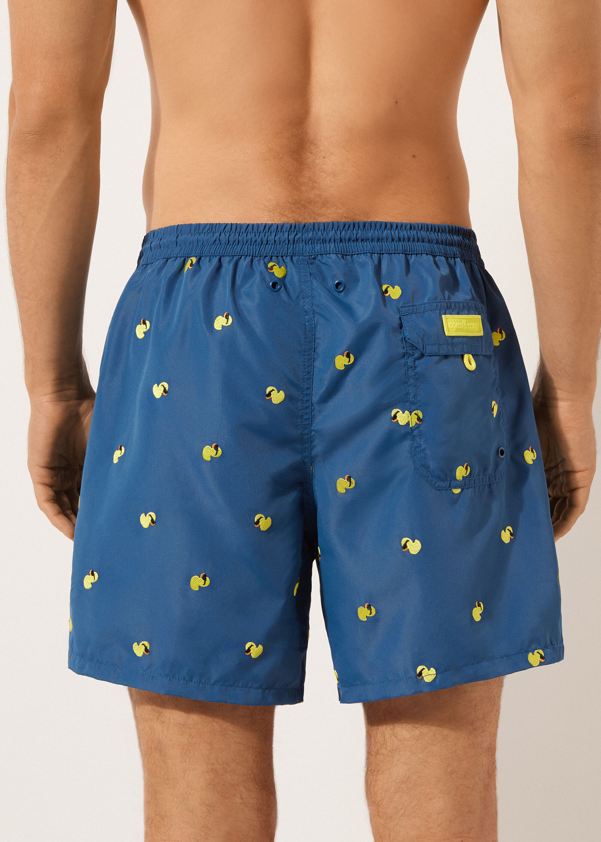 Men’s Patterned Boxer Swim Shorts Formentera