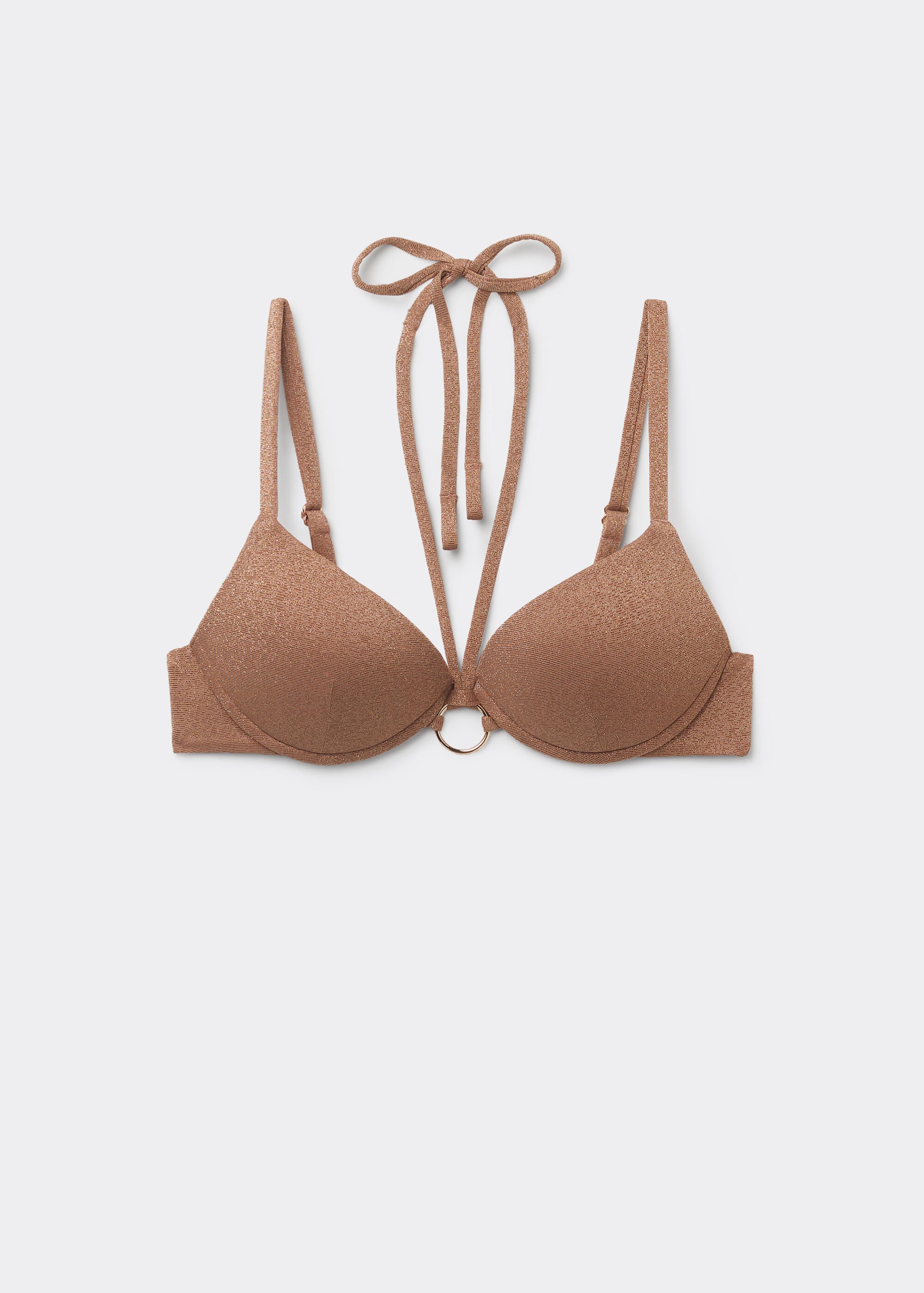 Haut de maillot push-up rembourré progressif Golden Gleam