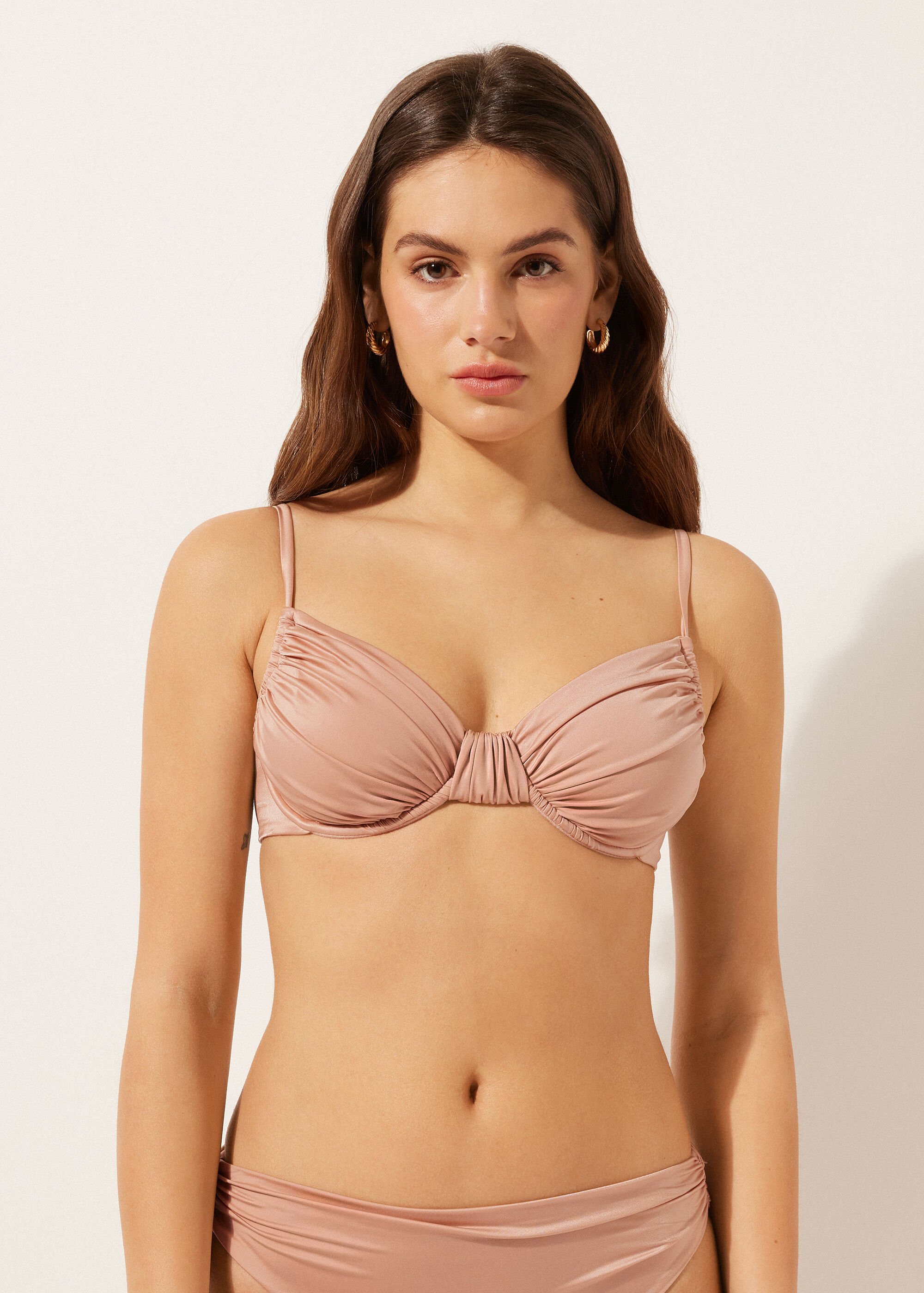 Balconette-Bikinioberteil Shiny Satin