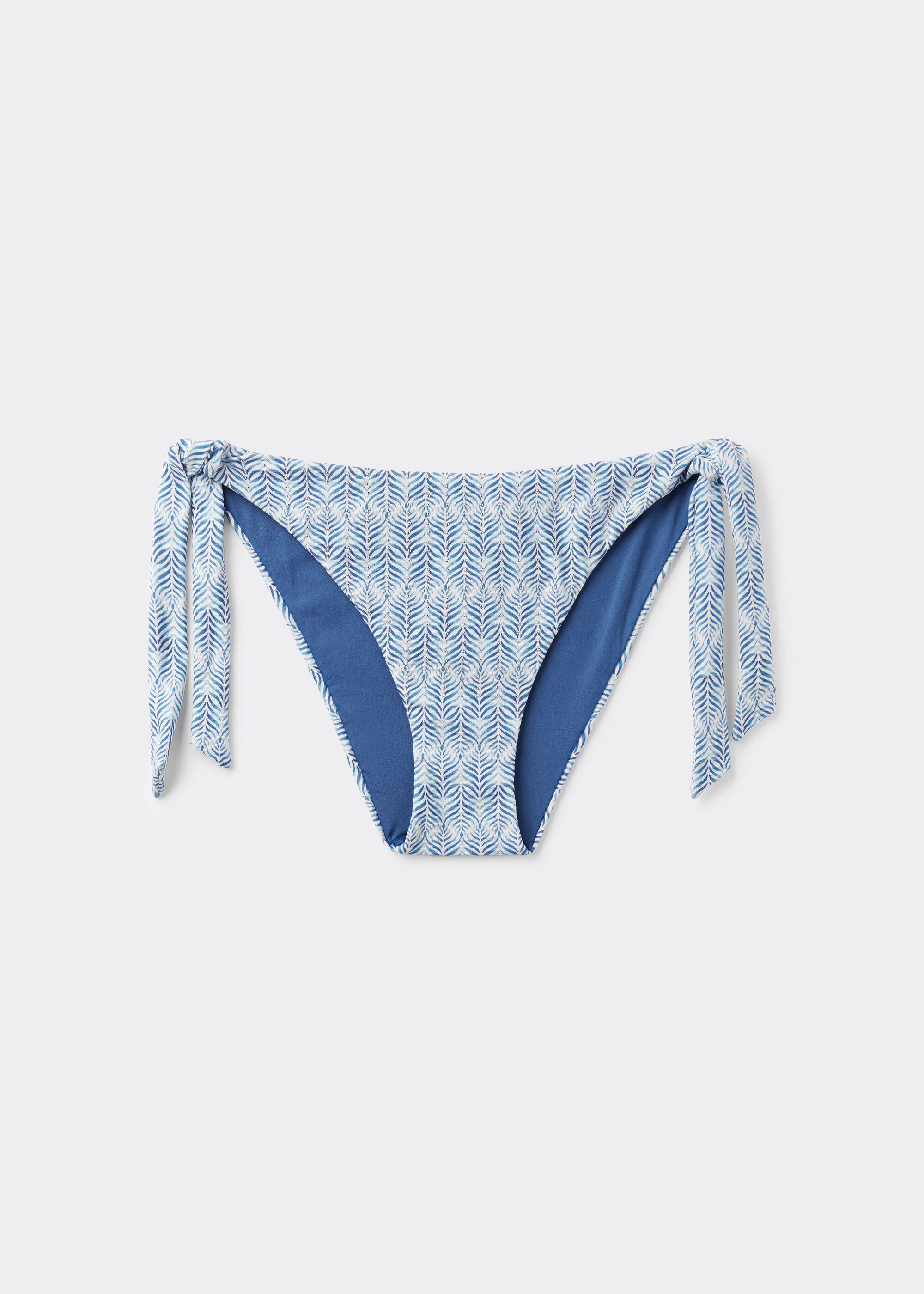 Tie Bikini Bottoms Delicate Geometric
