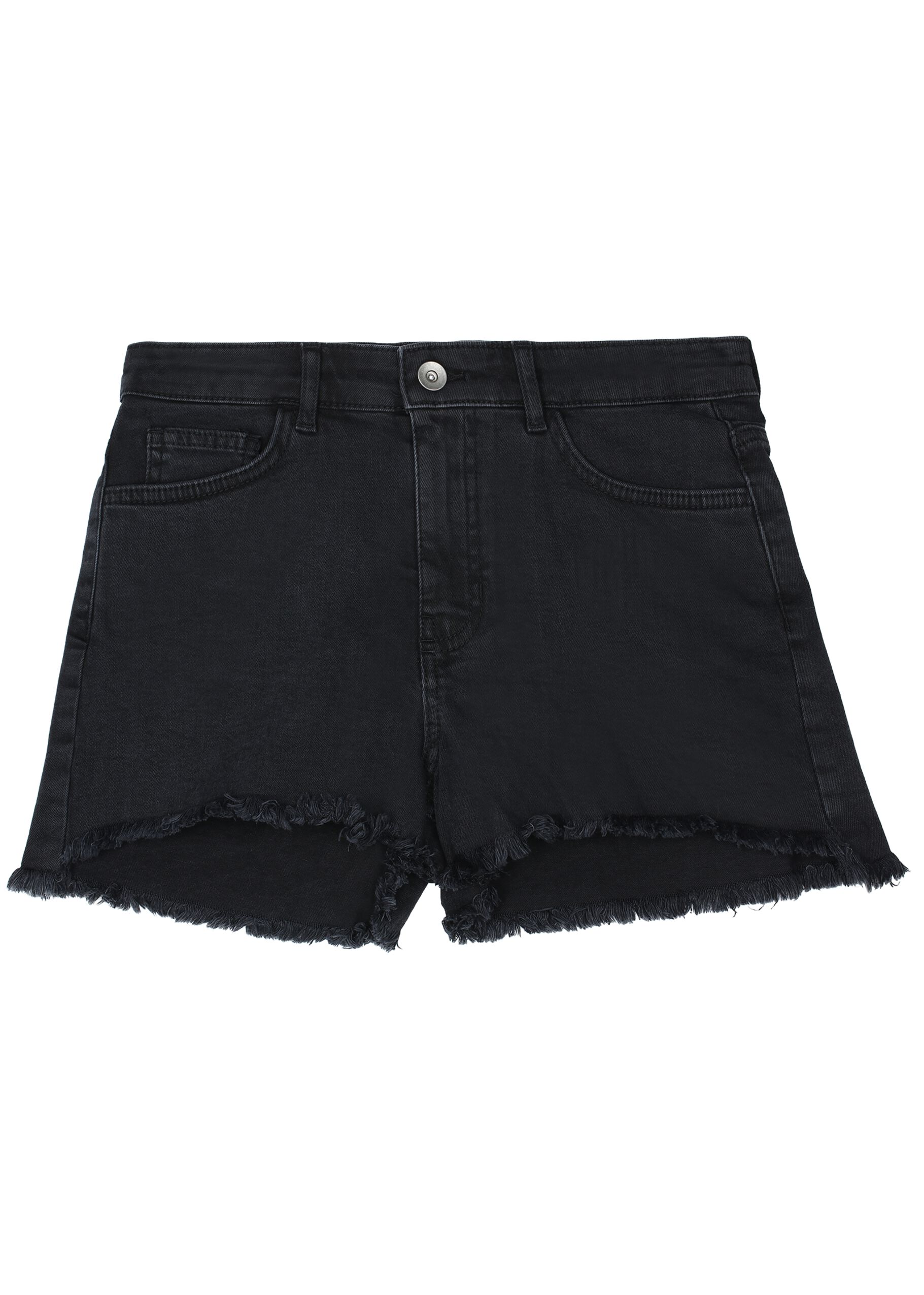 Fringed Denim Shorts