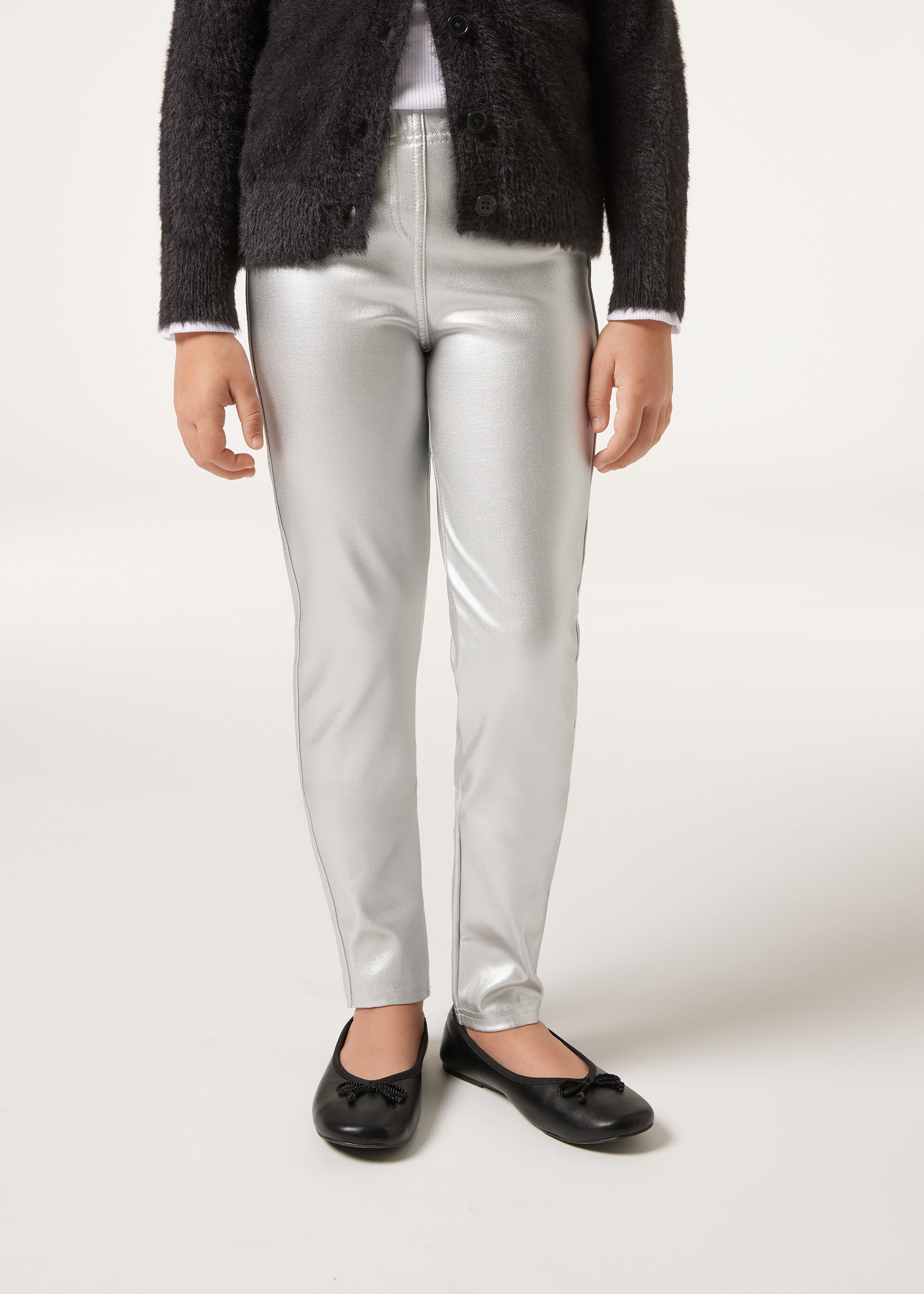 Girls’ Faux-Leather Leggings