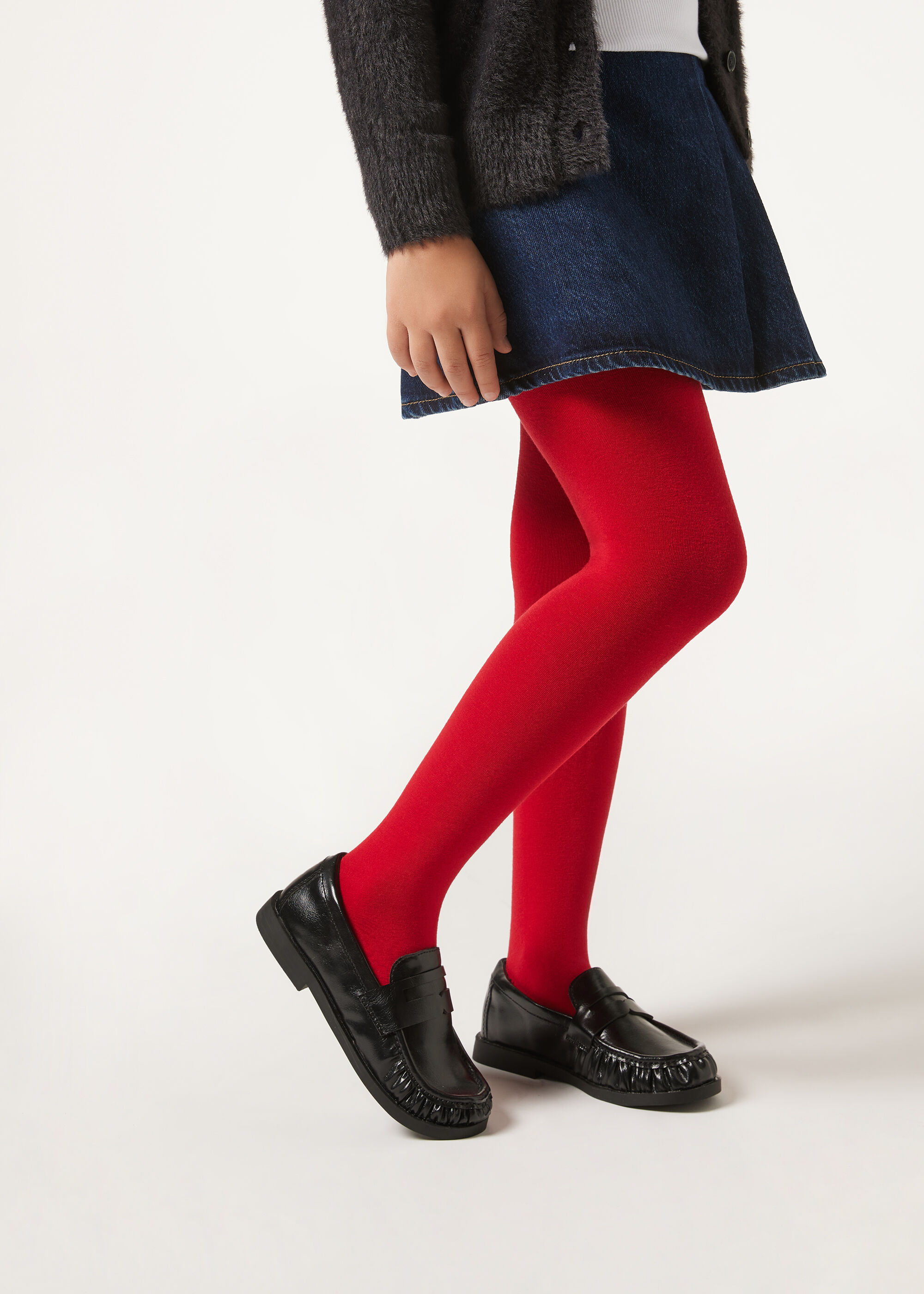 Girls' Super Opaque Tights with Cashmere