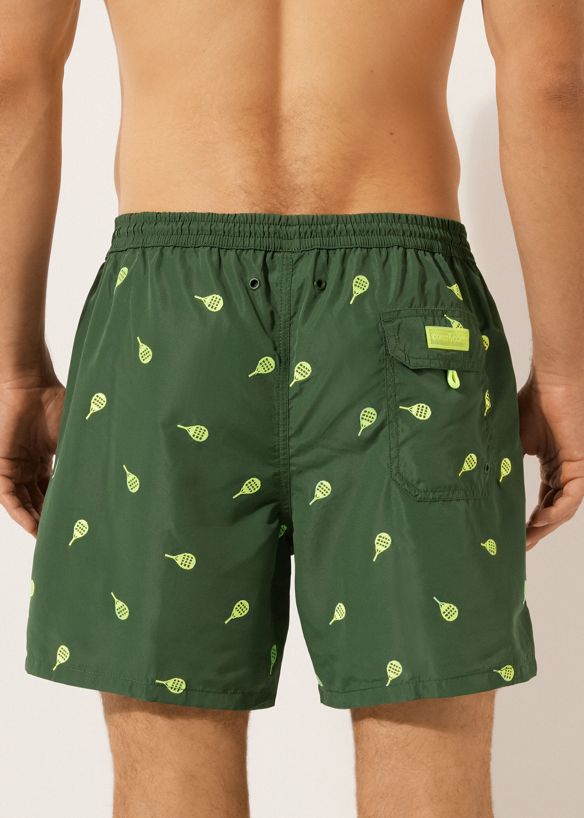 Men’s Patterned Boxer Swim Shorts Formentera