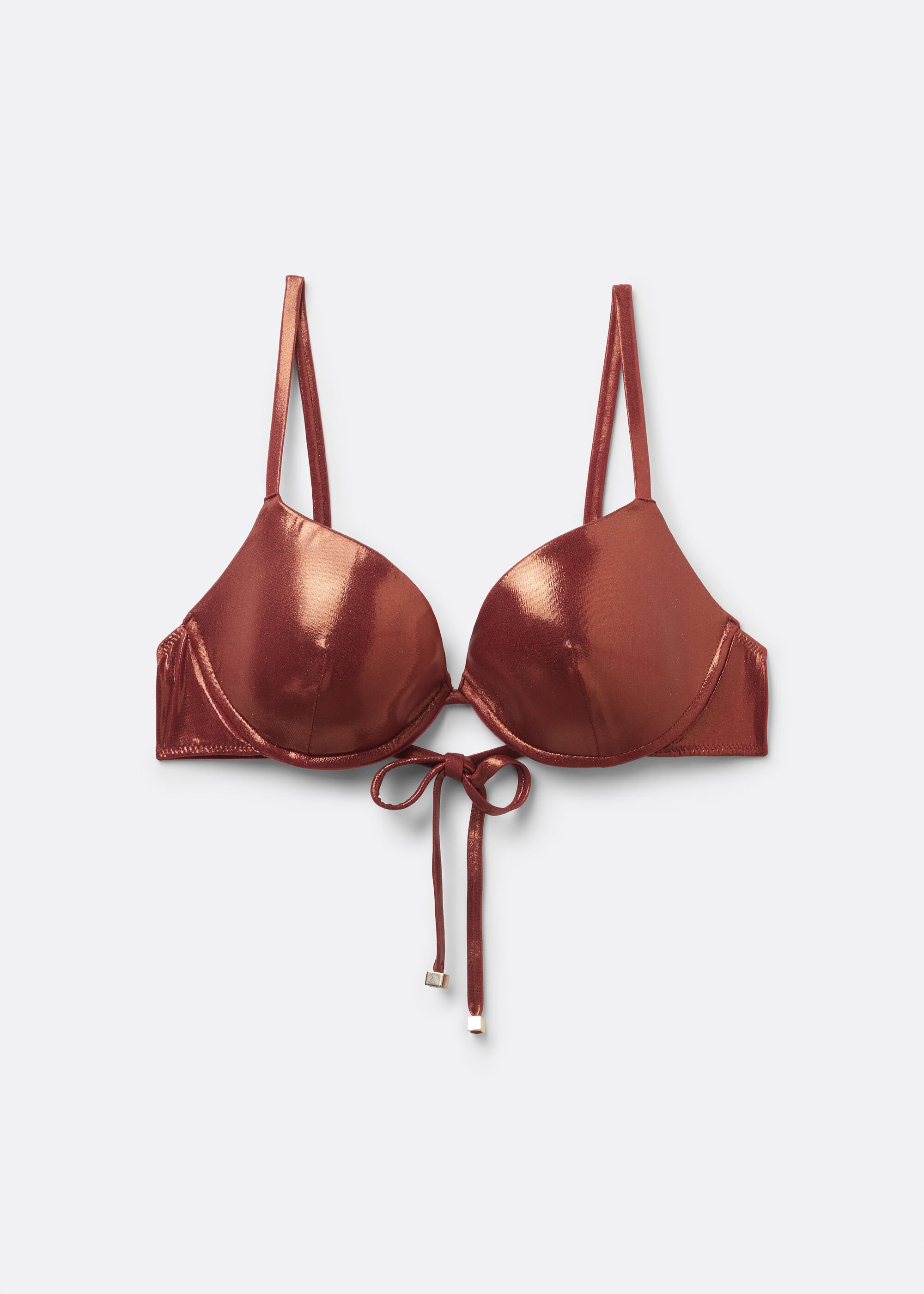 Haut de maillot push-up Metallic Skin