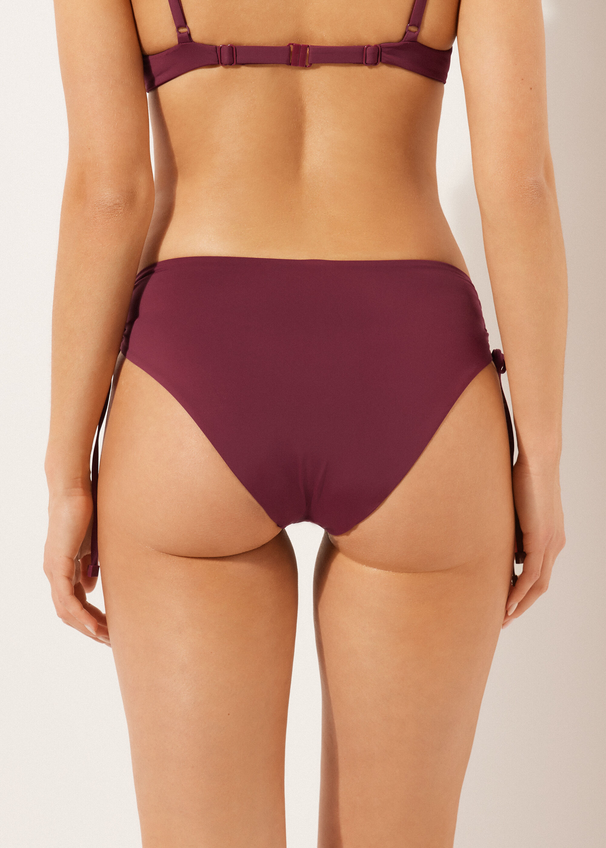 Drawstring High-Waisted Bikini Bottoms Indonesia
