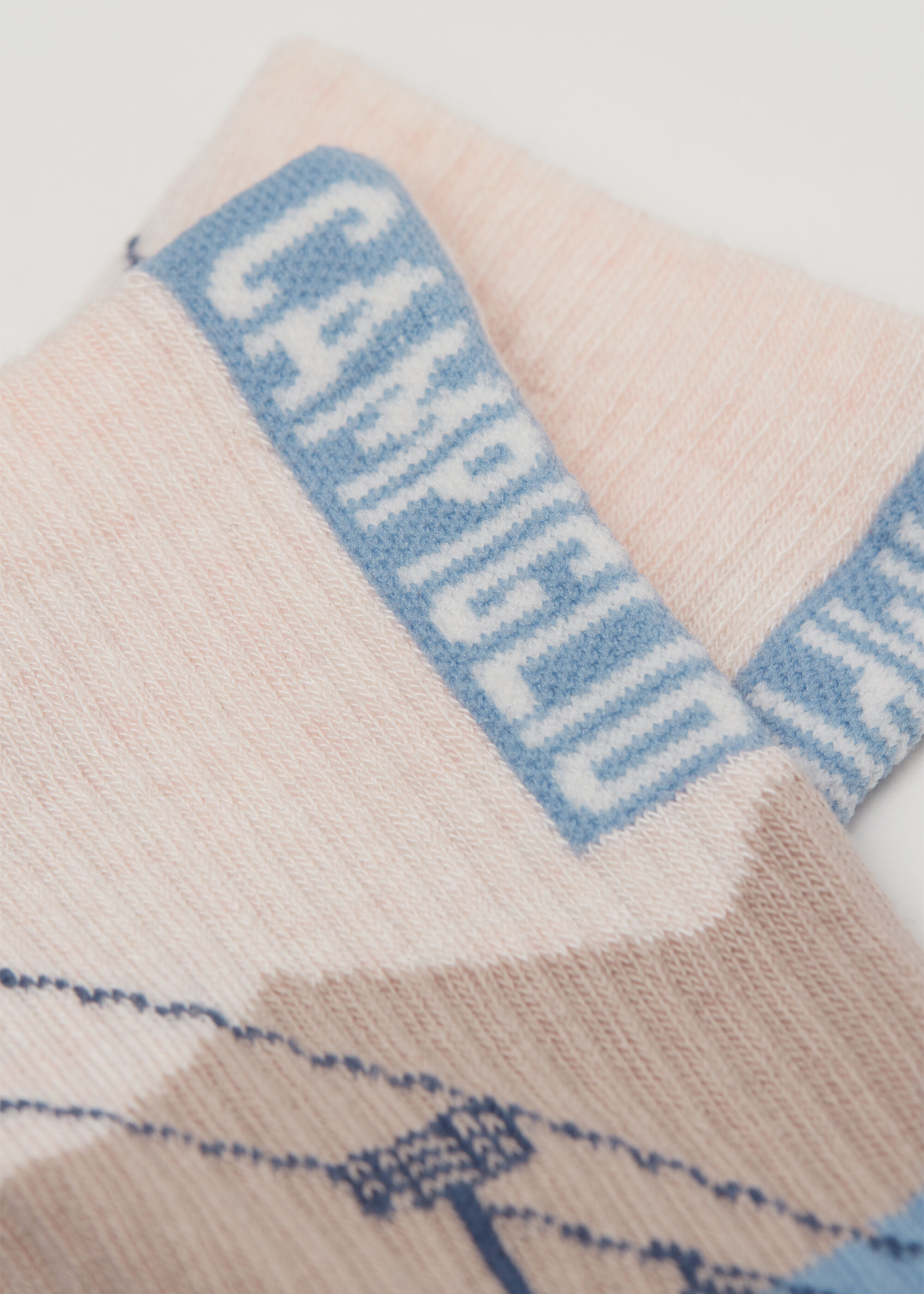 Socken mit Kaschmir und Bergmotiven