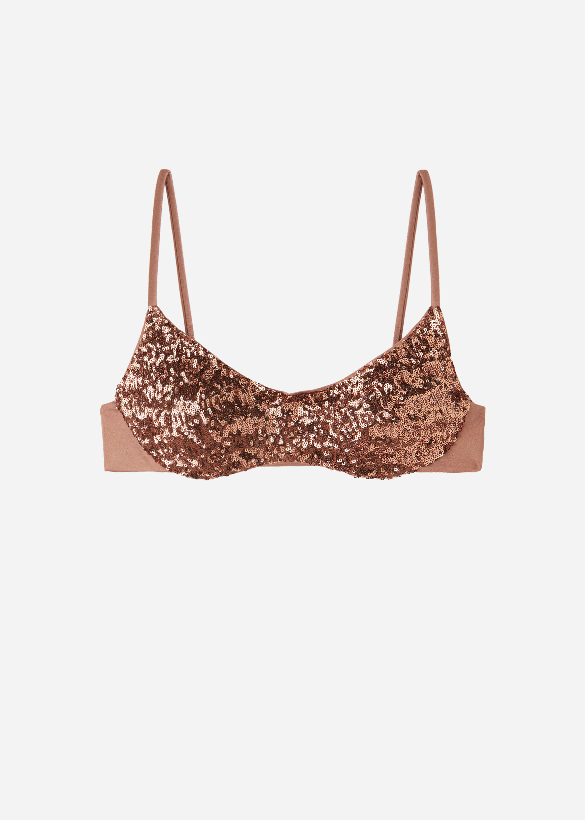 Bikini crop top s odvojivom ispunom Glowing Surface