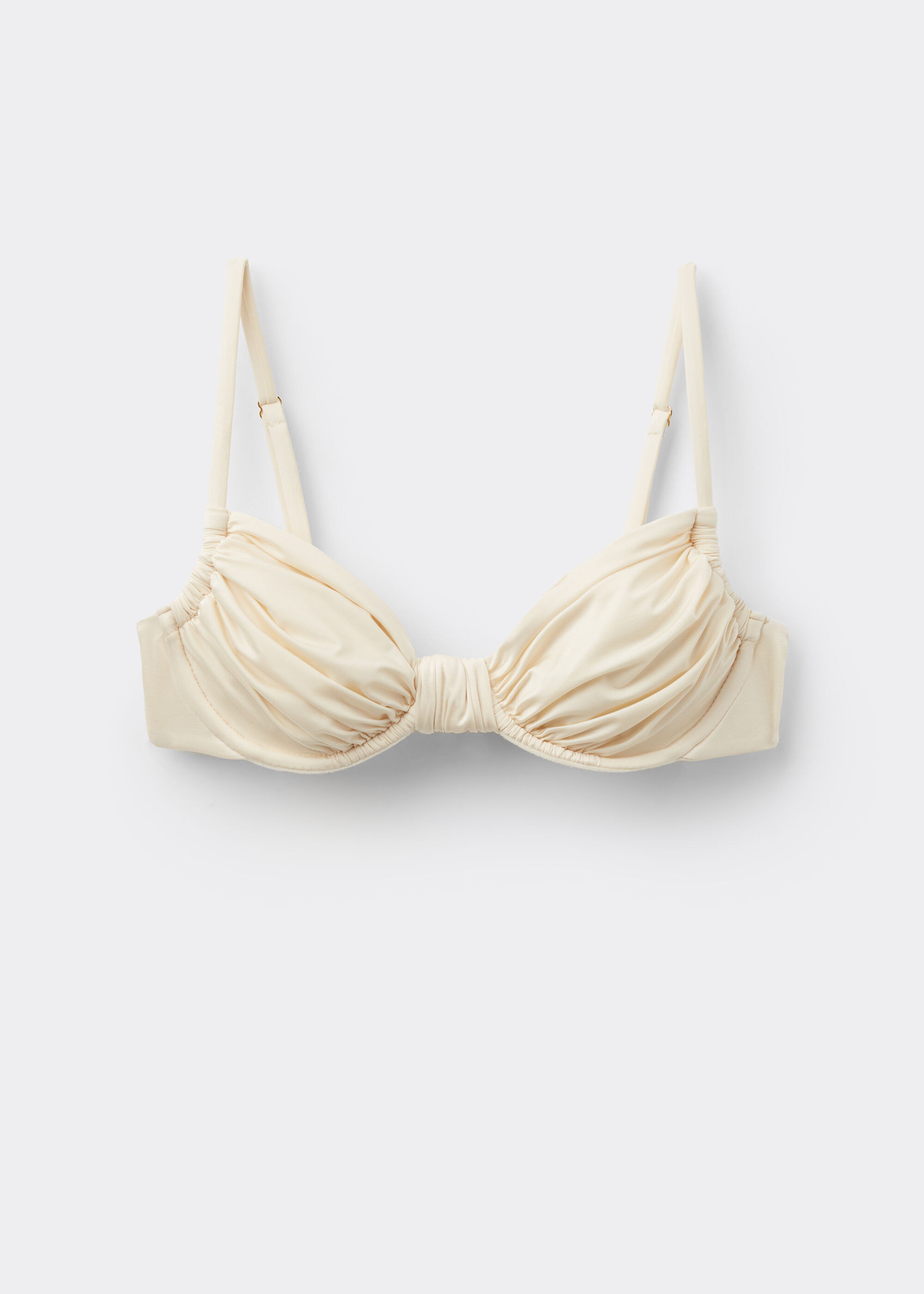 Balconette Bikini Top Shiny Satin