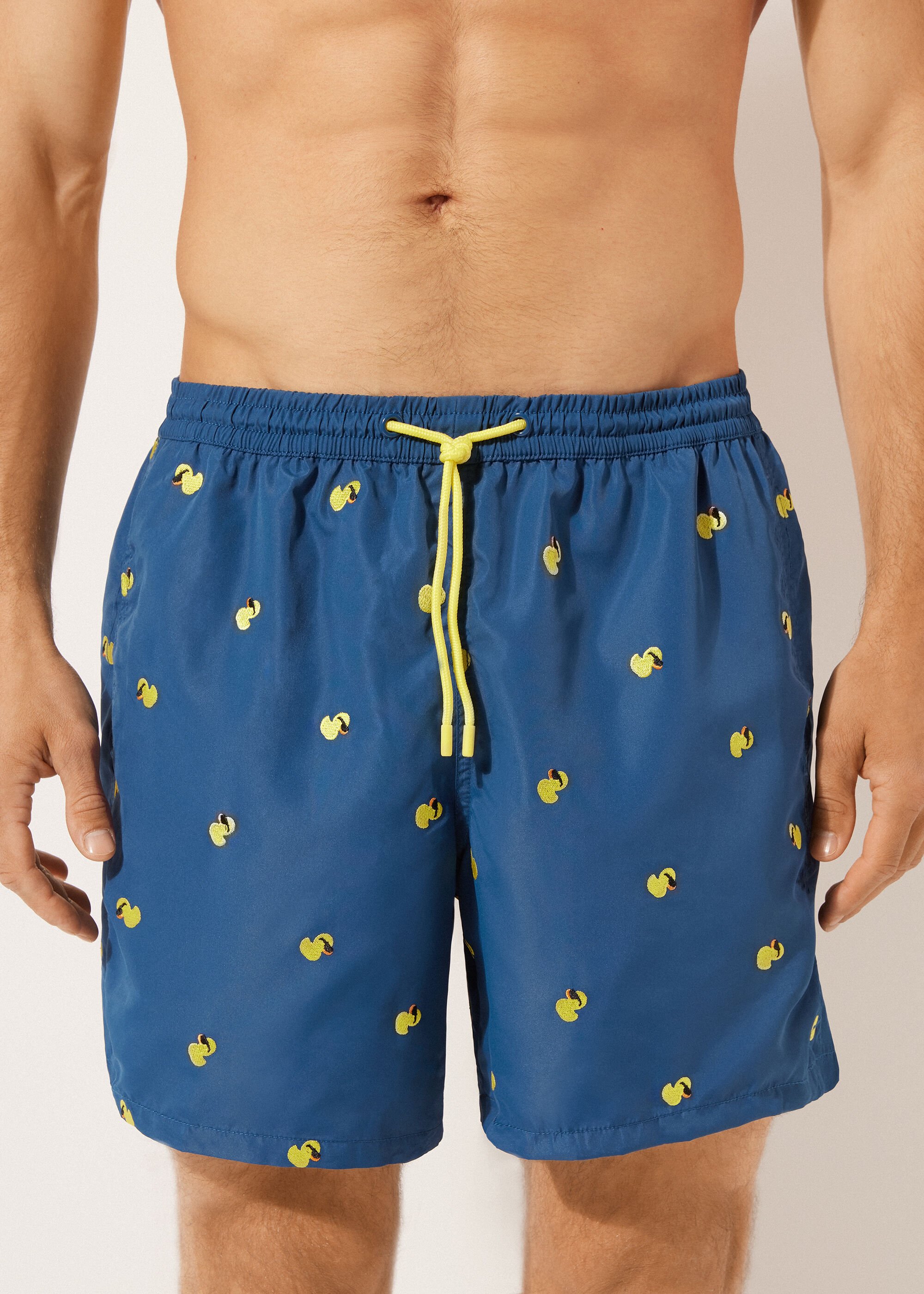 Men’s Patterned Boxer Swim Shorts Formentera