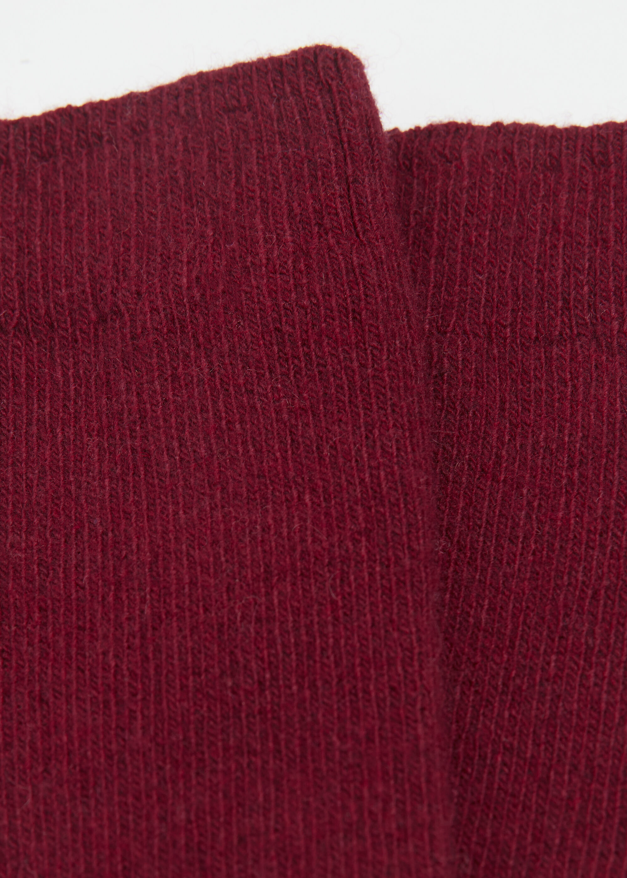Kurze Socken in Rippe mit Wolle und Kaschmir