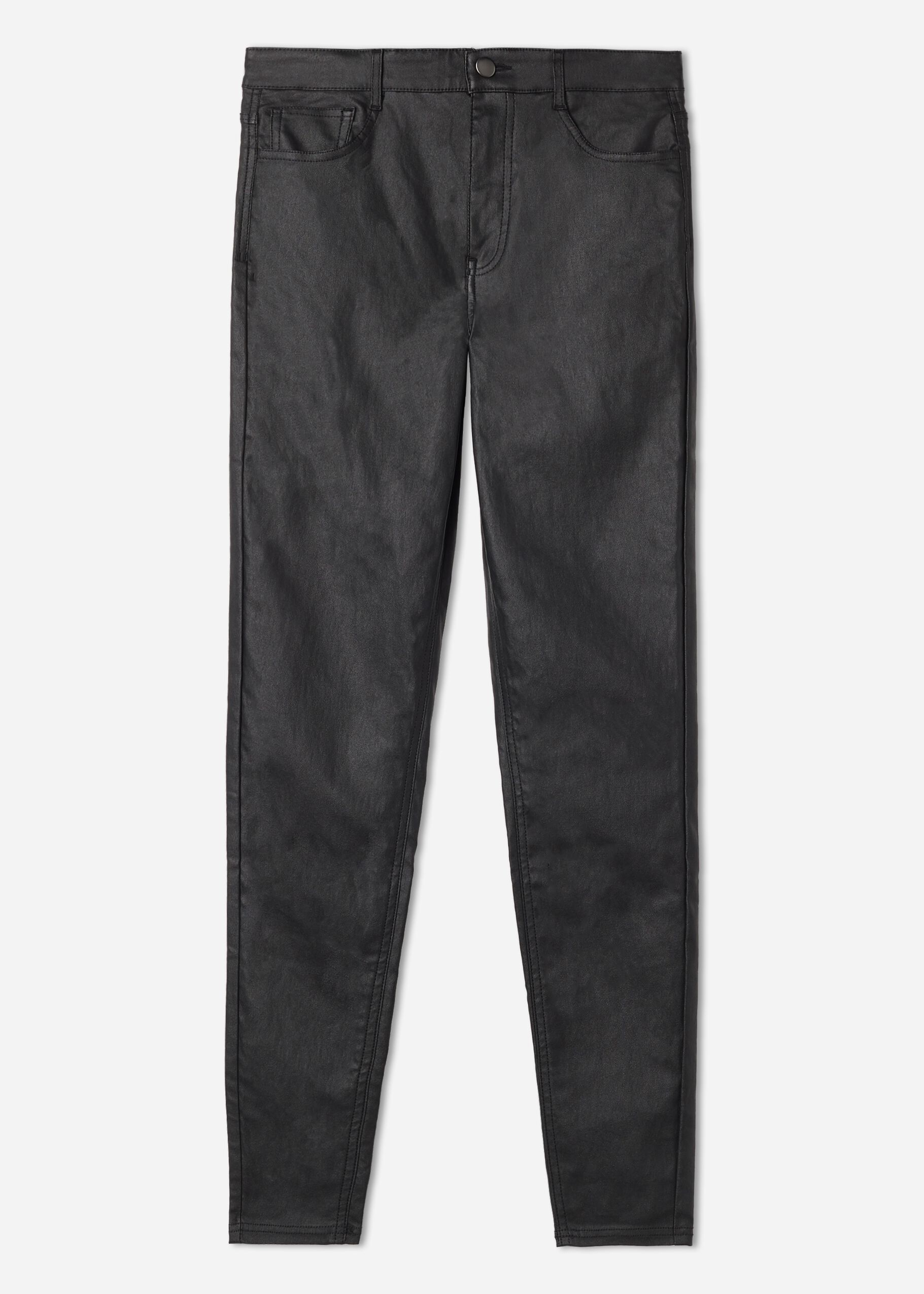 Smala leggings med lädereffekt