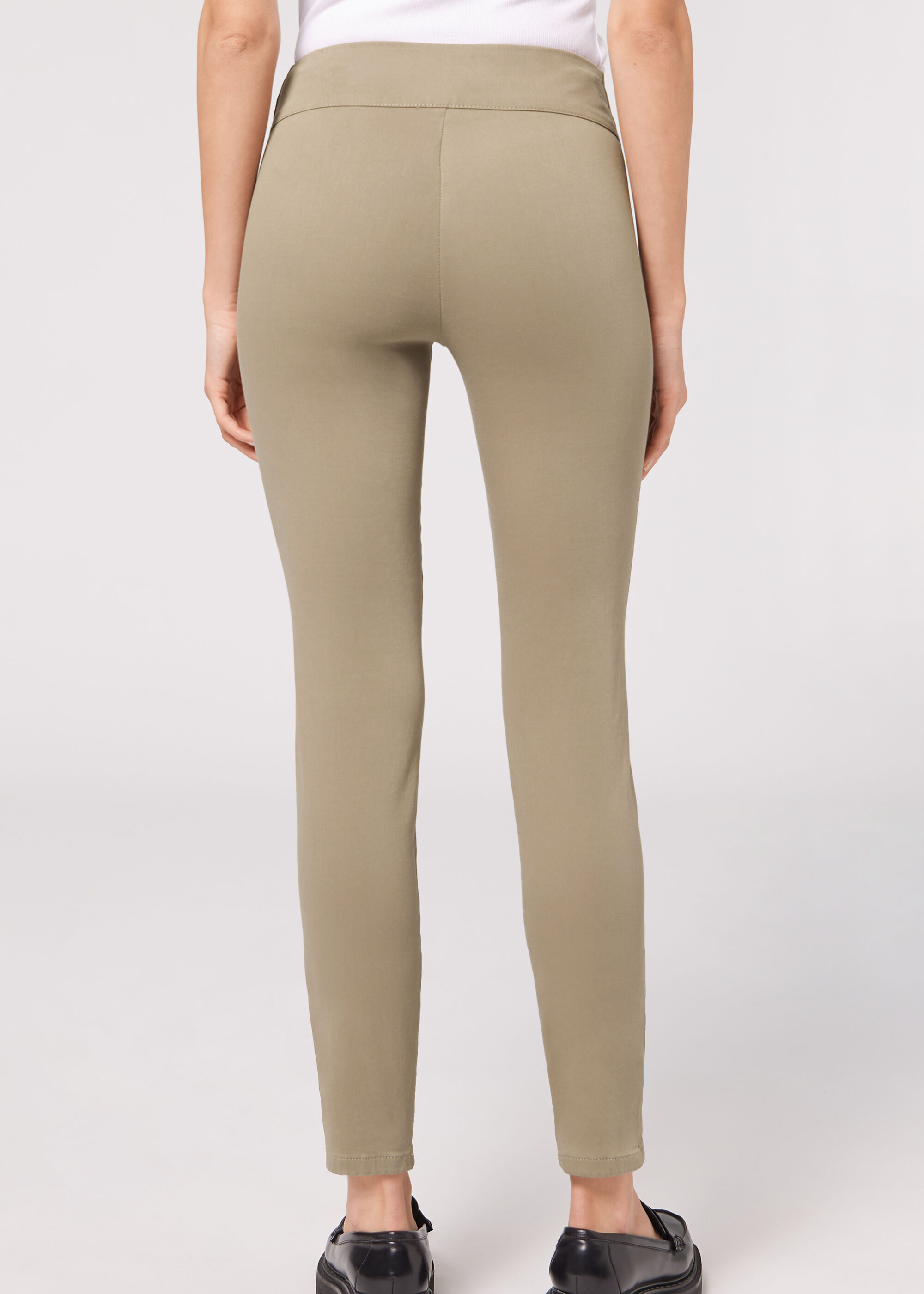 Yüksek Bel Denim Skinny Tayt