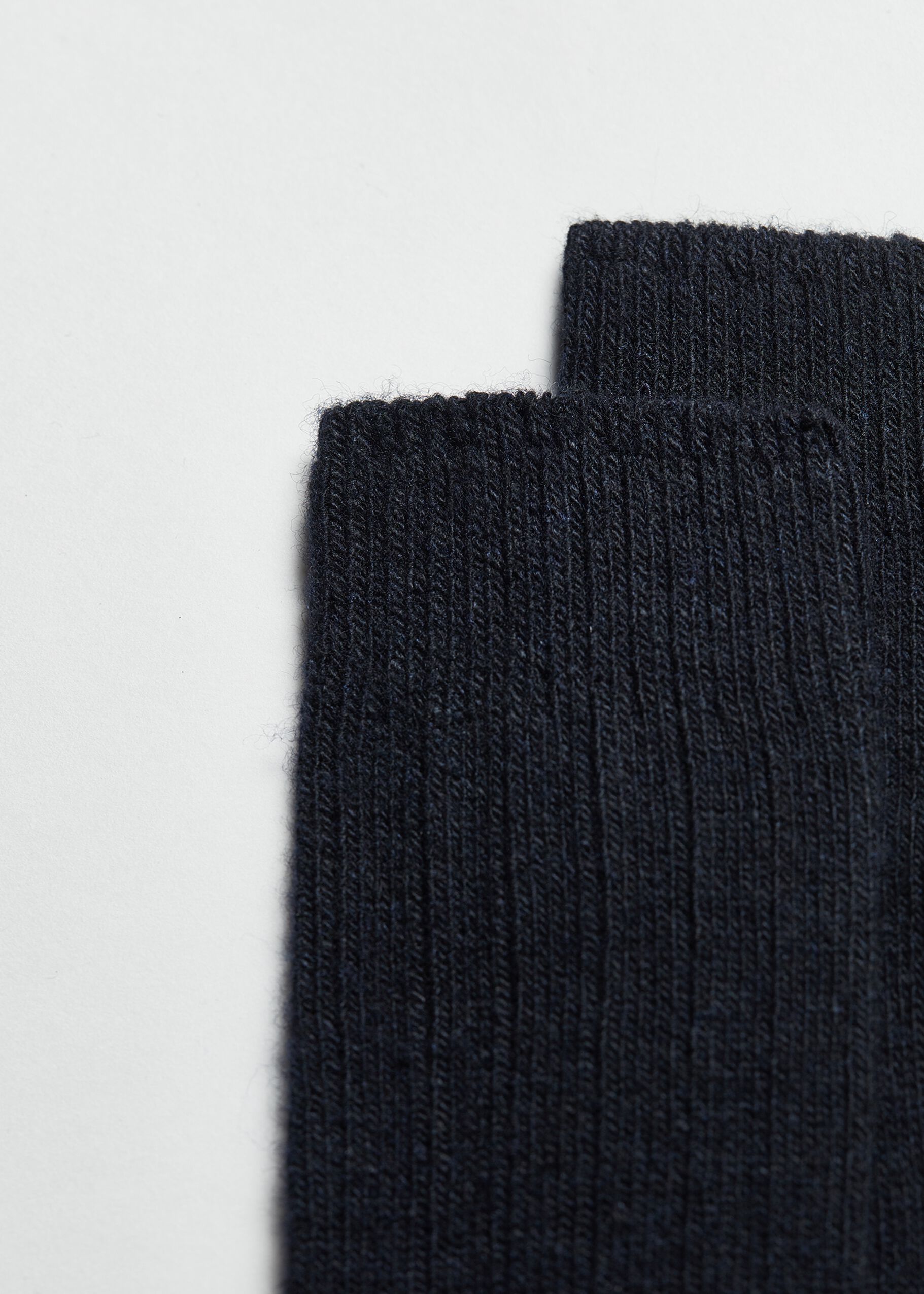 Lange gerippte Herrensocken mit Wolle und Cashmere