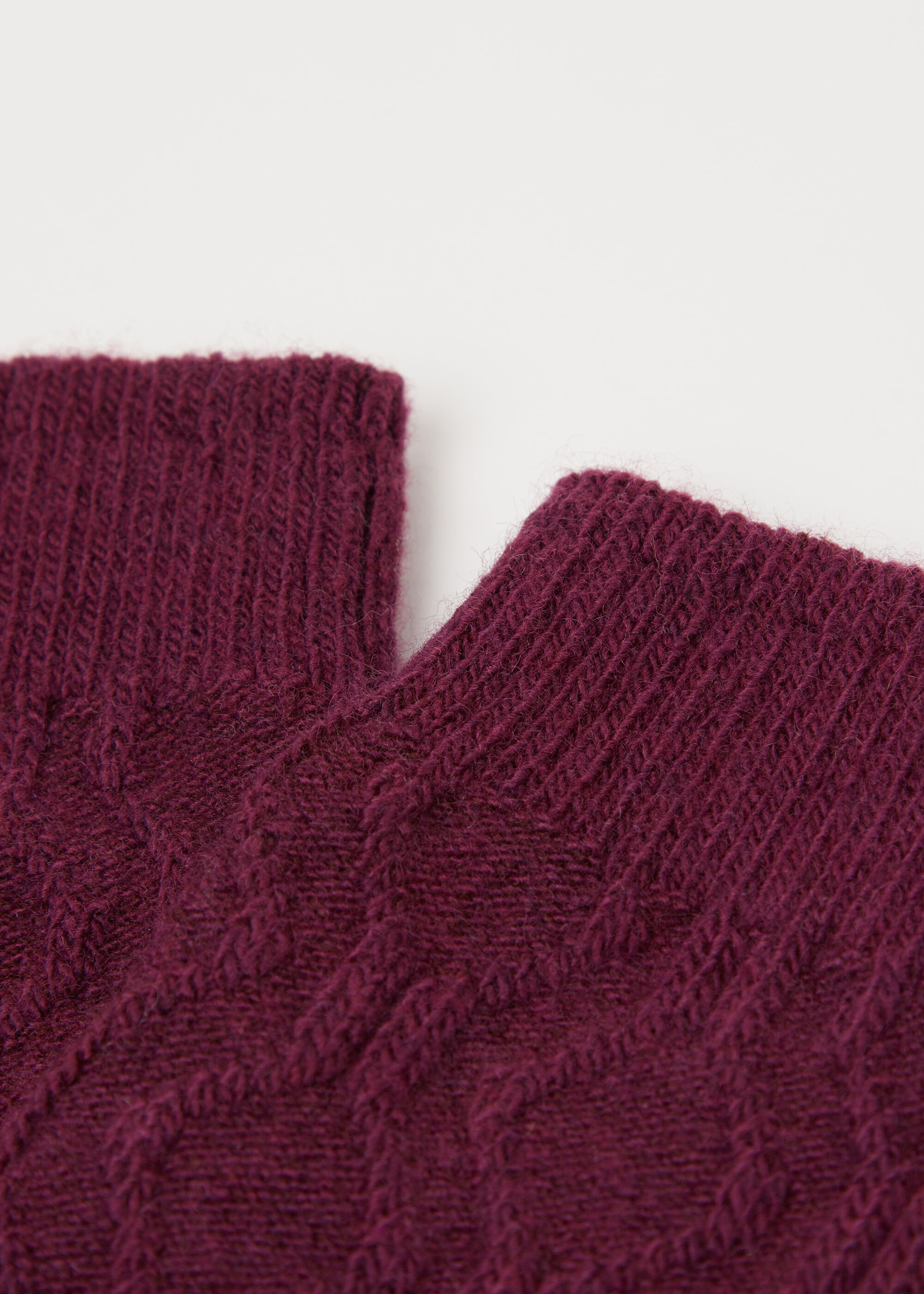 Cable Pattern Socks with Cashmere