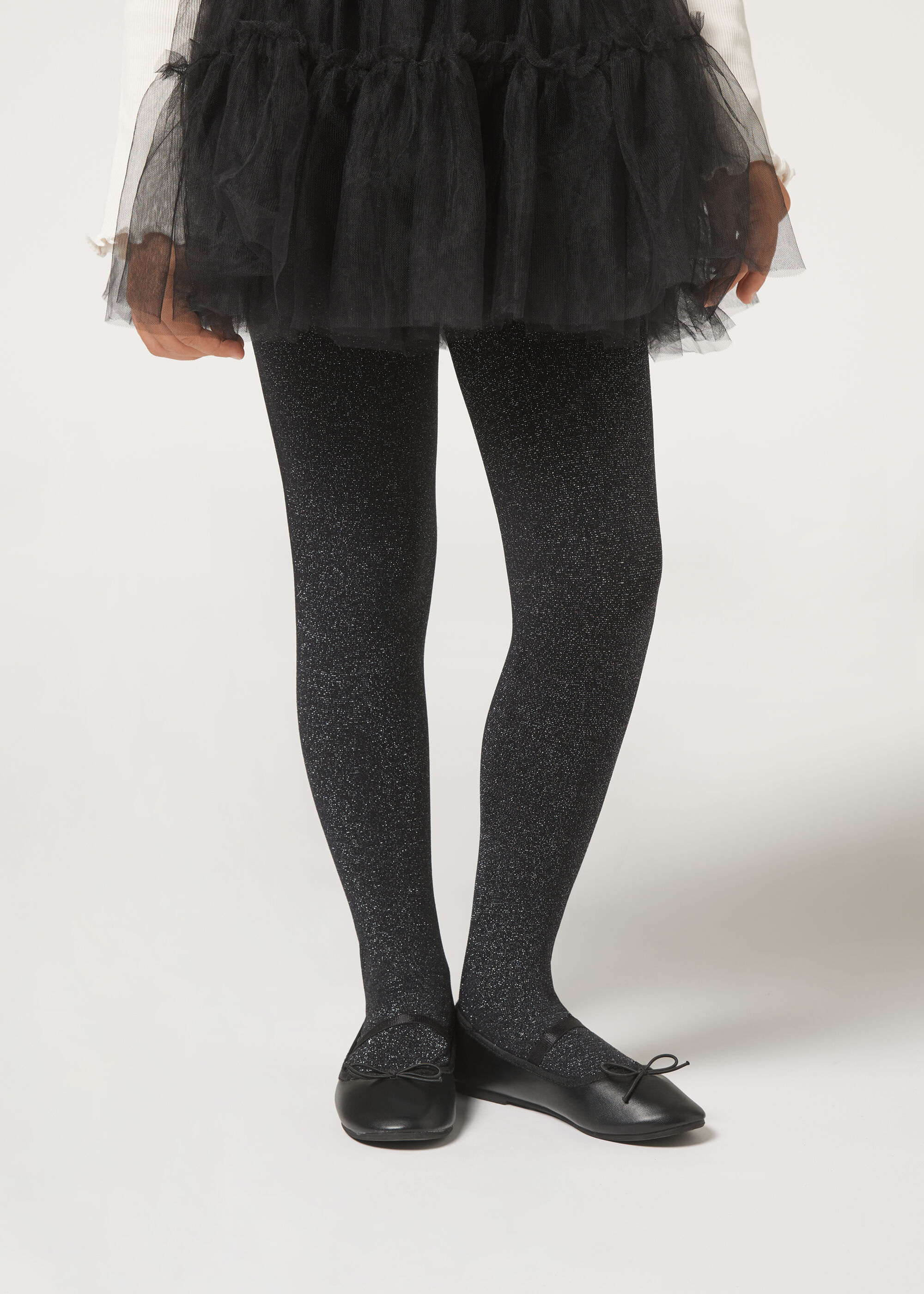 Girls Thermal Tights with Glitter