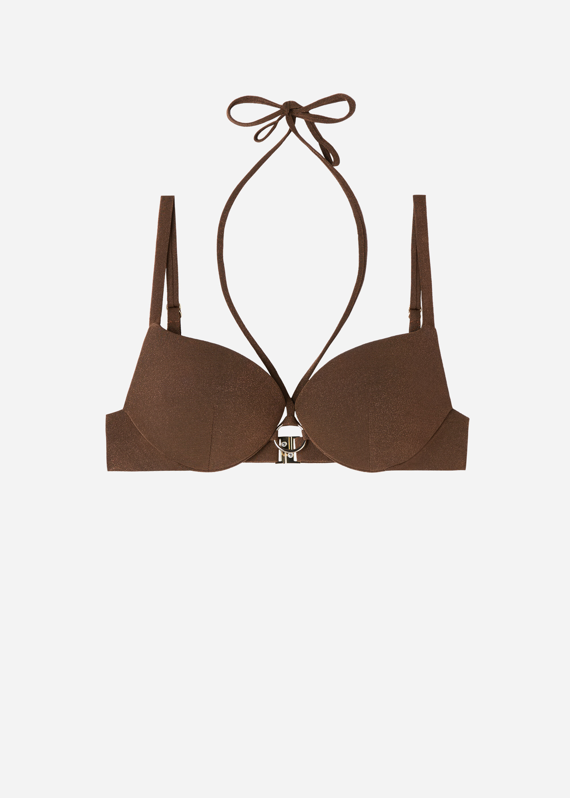 Graduated Padded Push-Up Swimsuit Top Golden Gleam