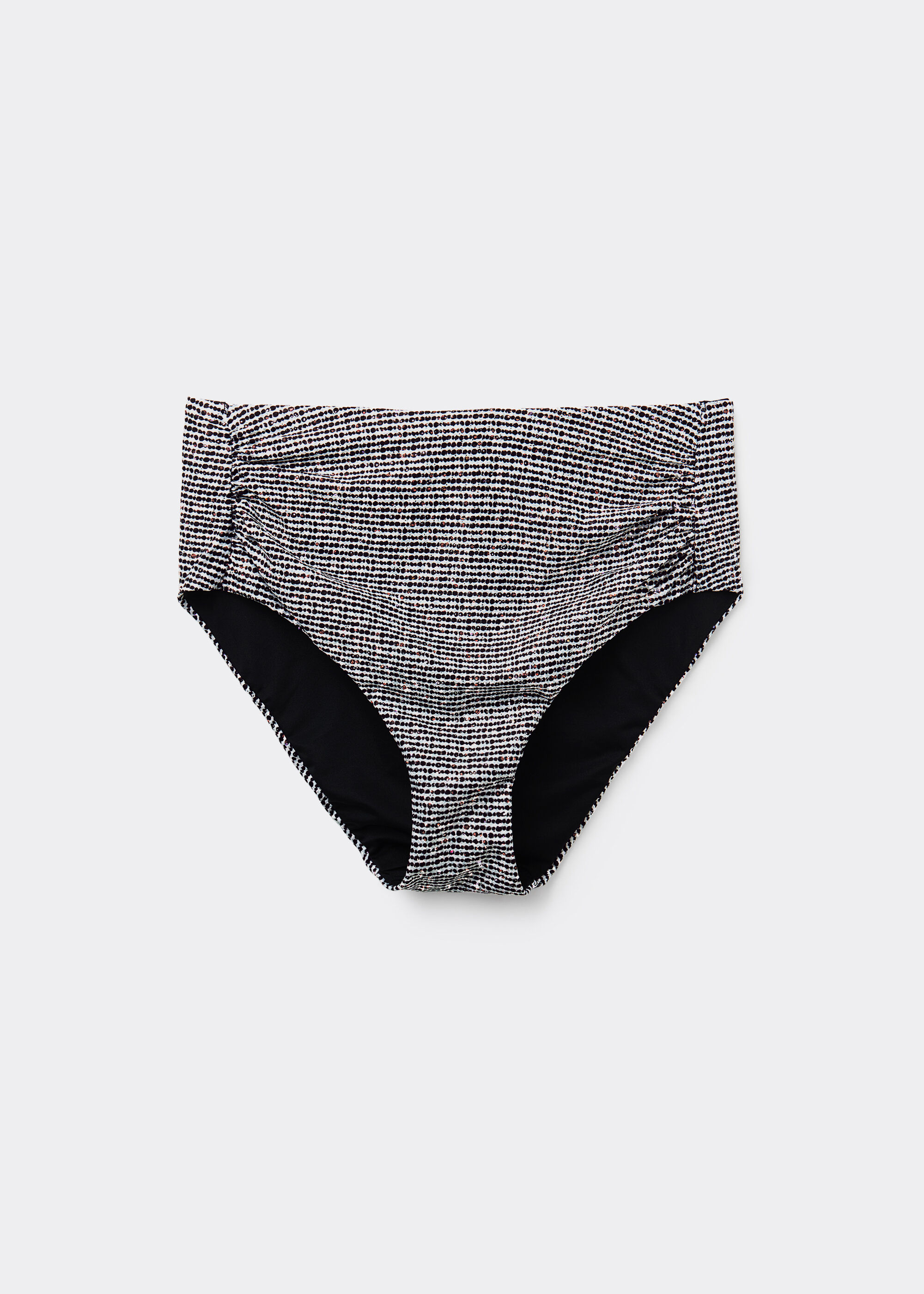 Σλιπ Μαγιό High Waist Shaping Black Dots