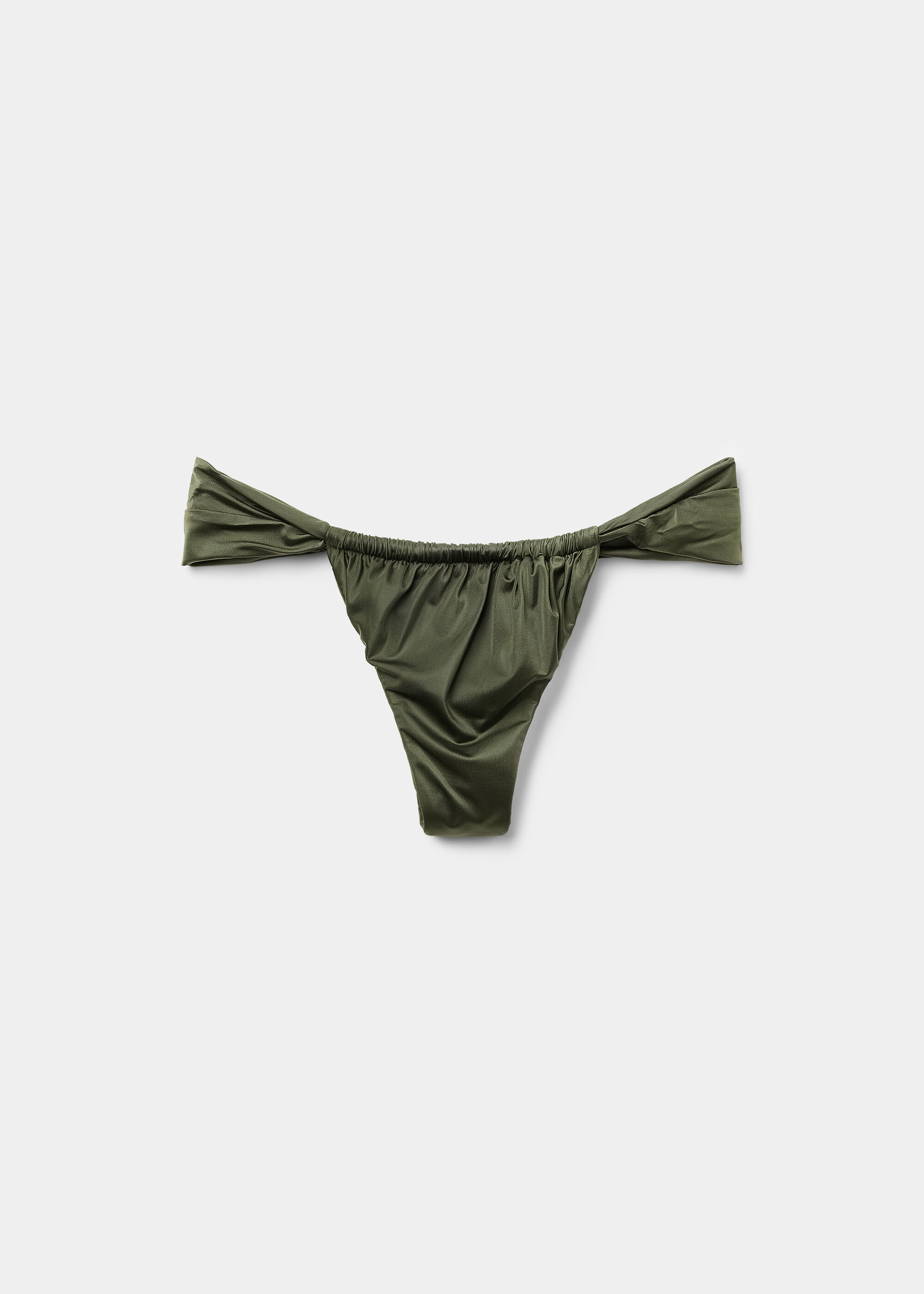 Vékony Oldalpántos Brazil Bikini Alsó Shiny Satin
