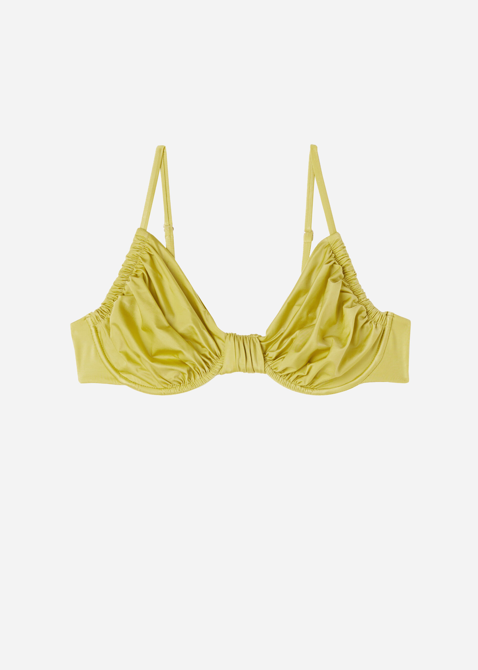 Balconette Swimsuit Top Shiny Satin