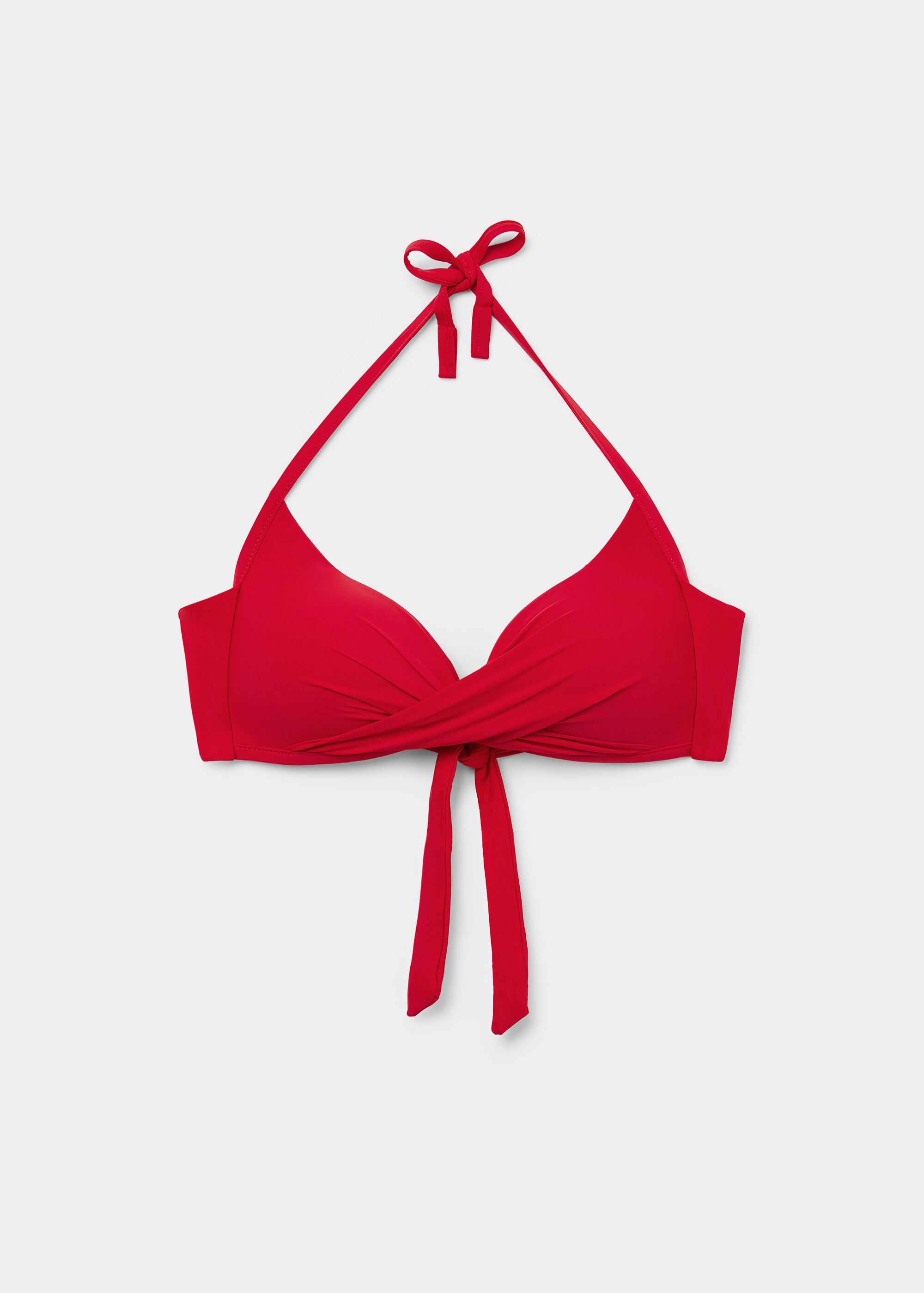 Graduated Padded Crossover Triangle Bikini Top Indonesia