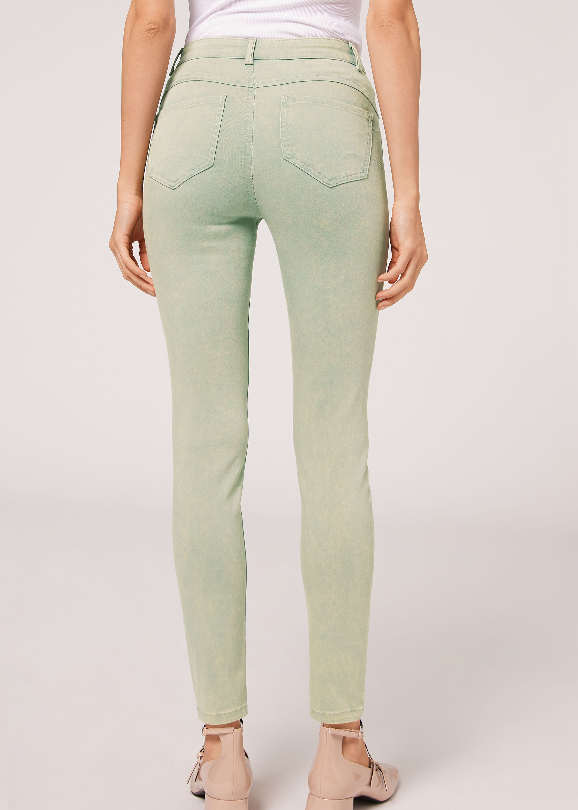 Jeansy push-up skinny z wysokim stanem Soft Touch