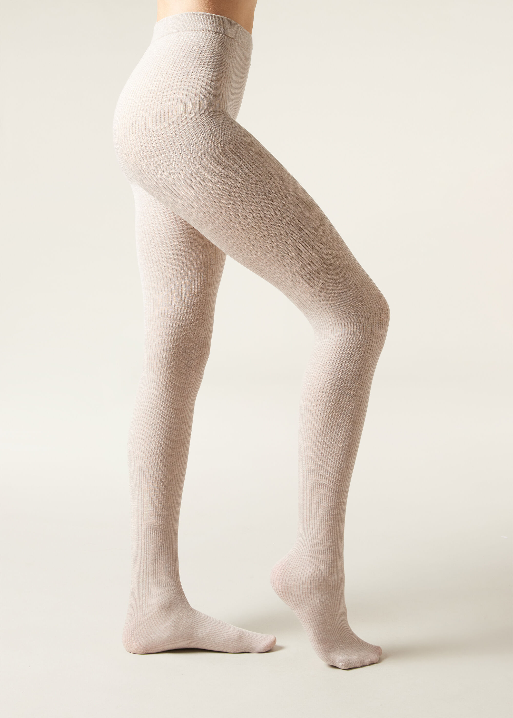 Ribbed Tights with Cashmere