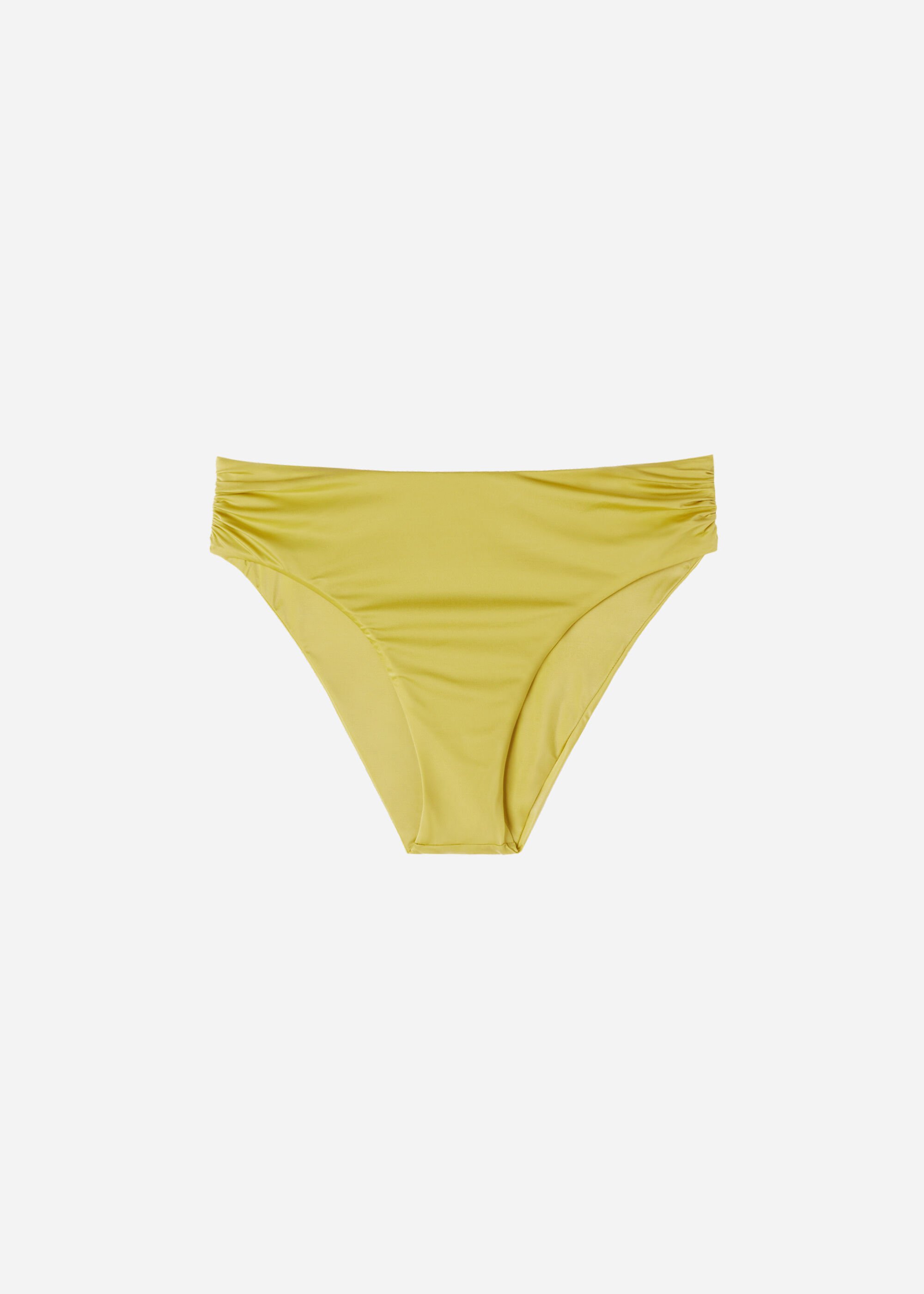High Rise Swimsuit Bottom Shiny Satin