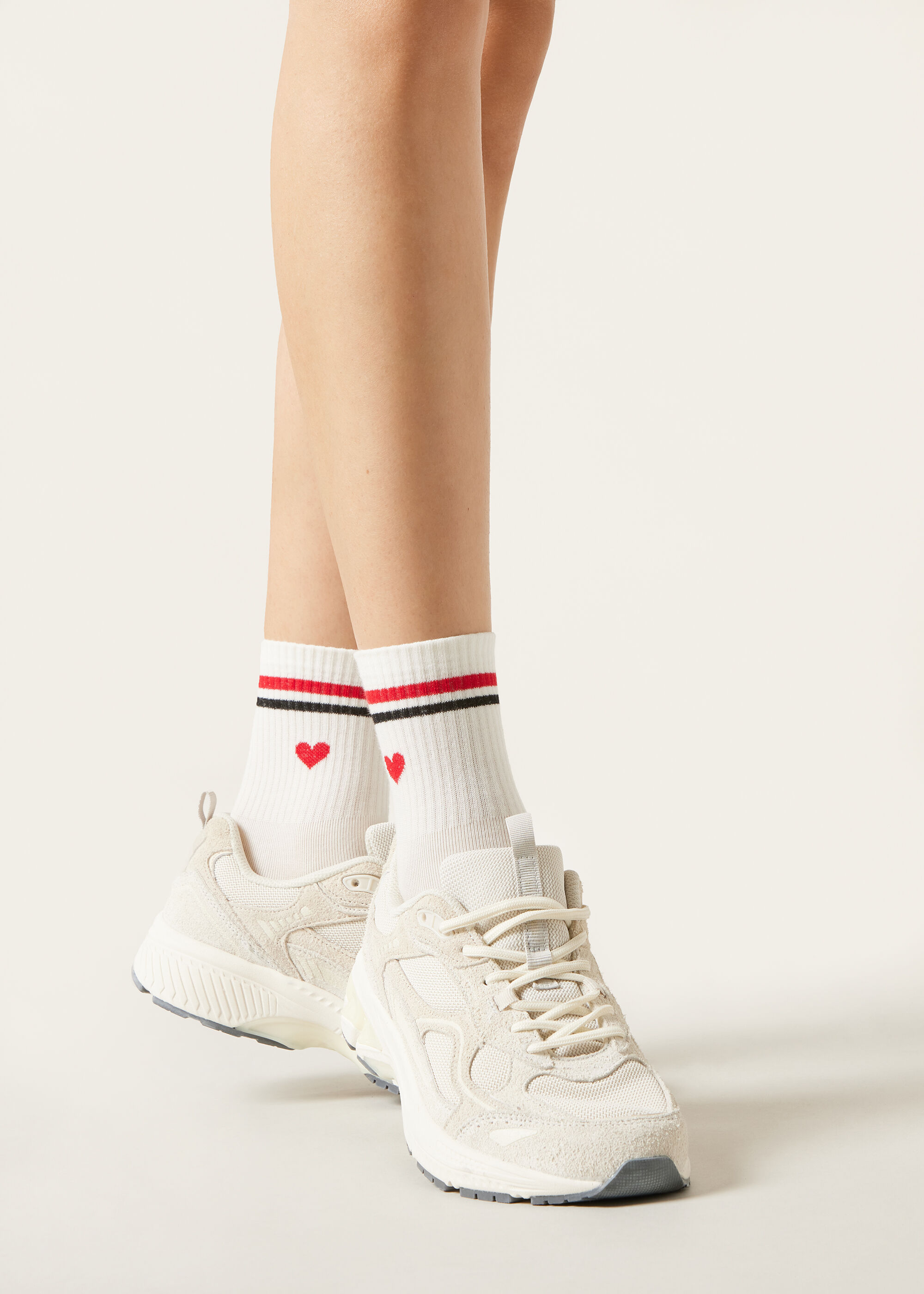 Calcetines deportivos con corazón