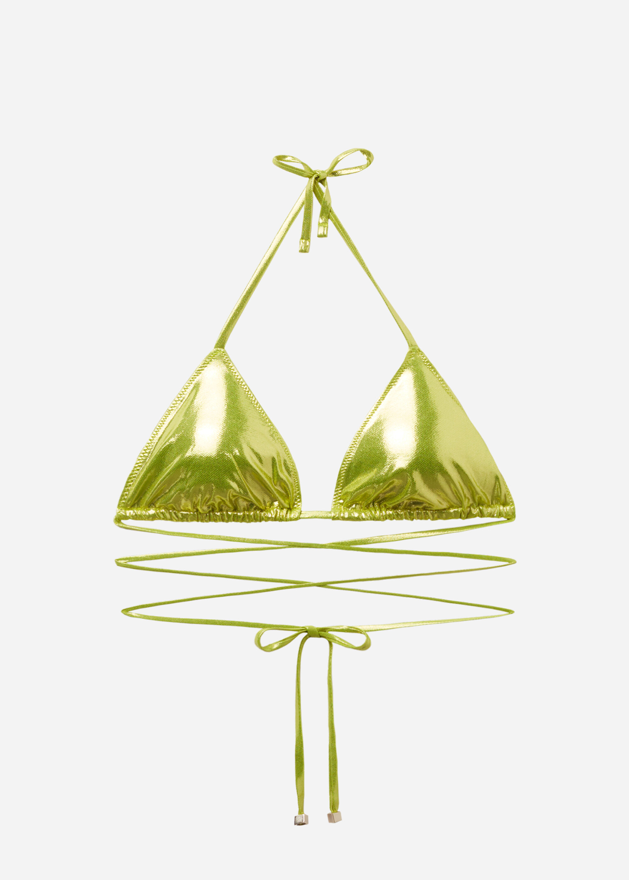 Triangel-Bikinioberteil Metallic Skin