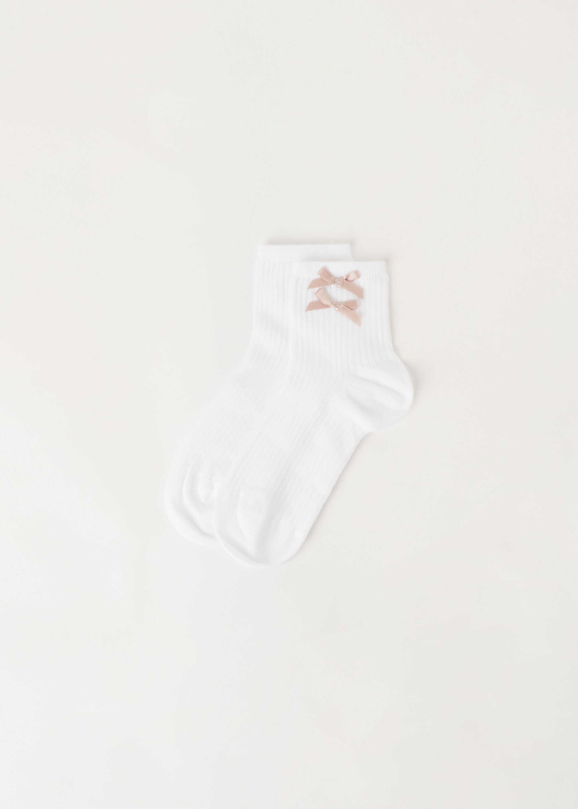 Chaussettes courtes avec nœud pour fille