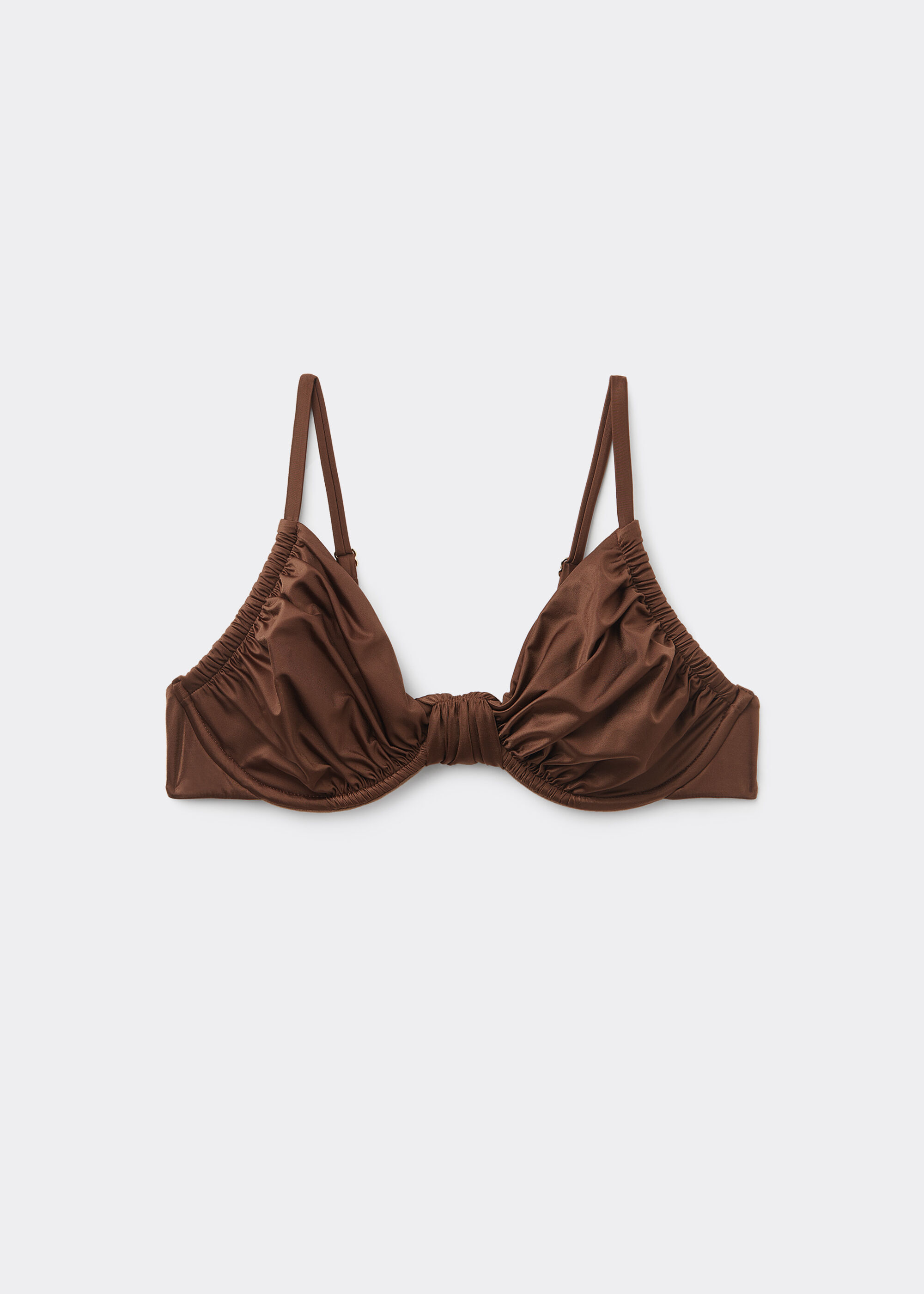 Balkonetový vrchný diel plaviek Shiny Satin