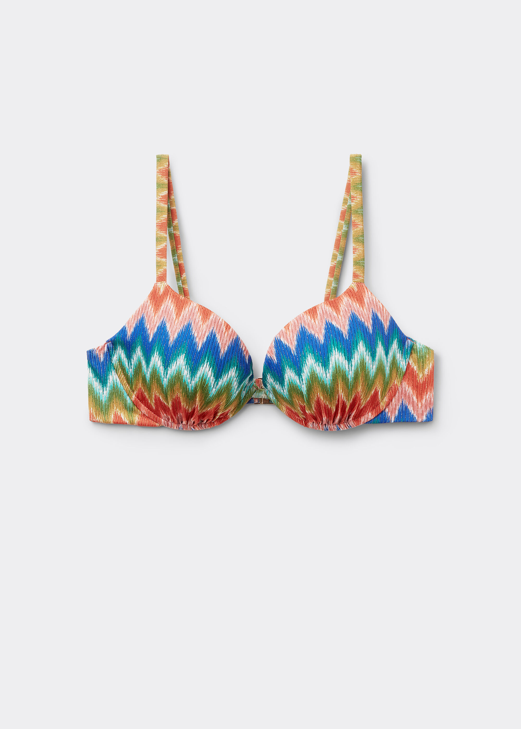 Haut de maillot push-up Elegant Chevron