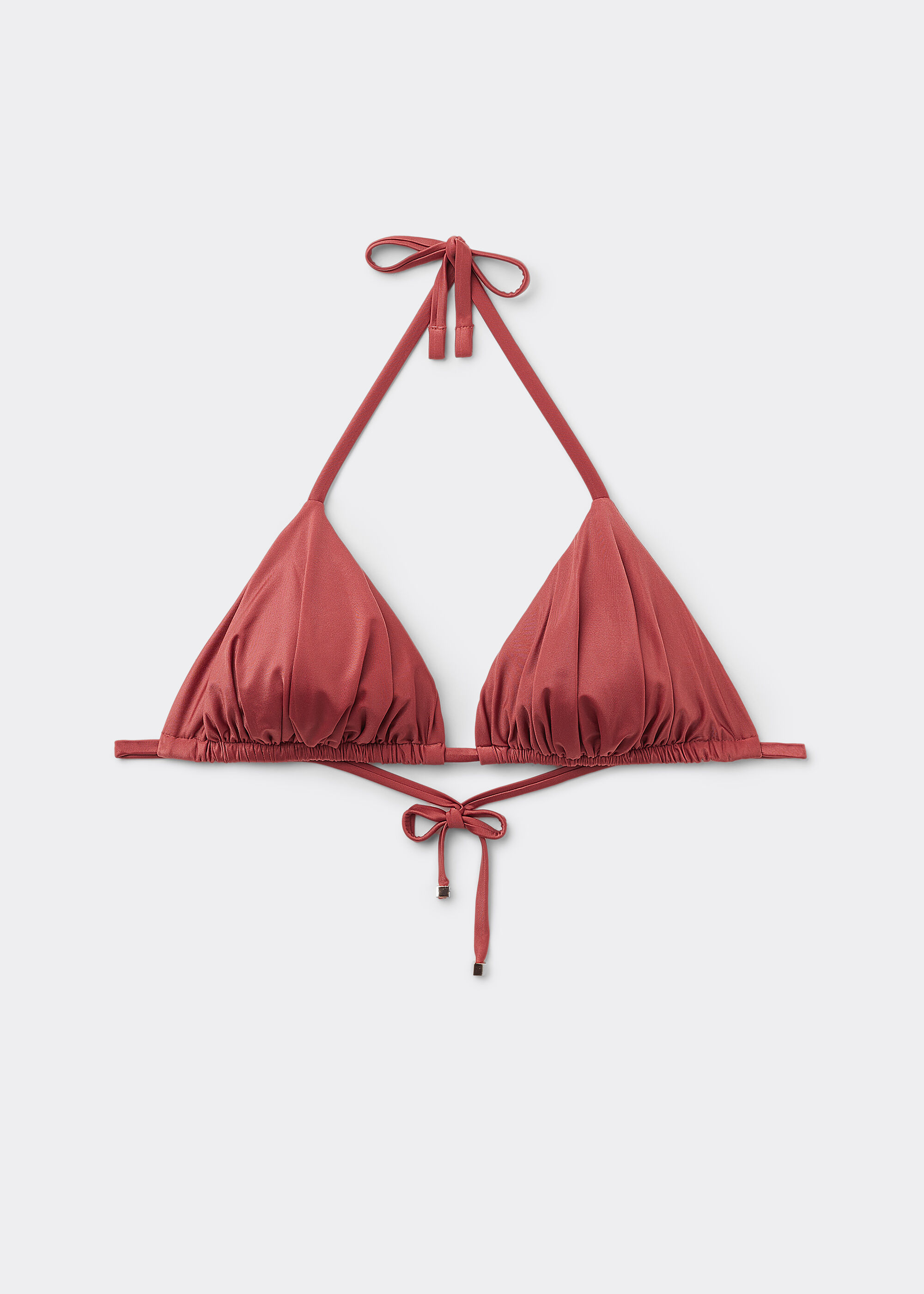 Haut de Maillot Triangle Rembourrage Amovible Shiny Satin