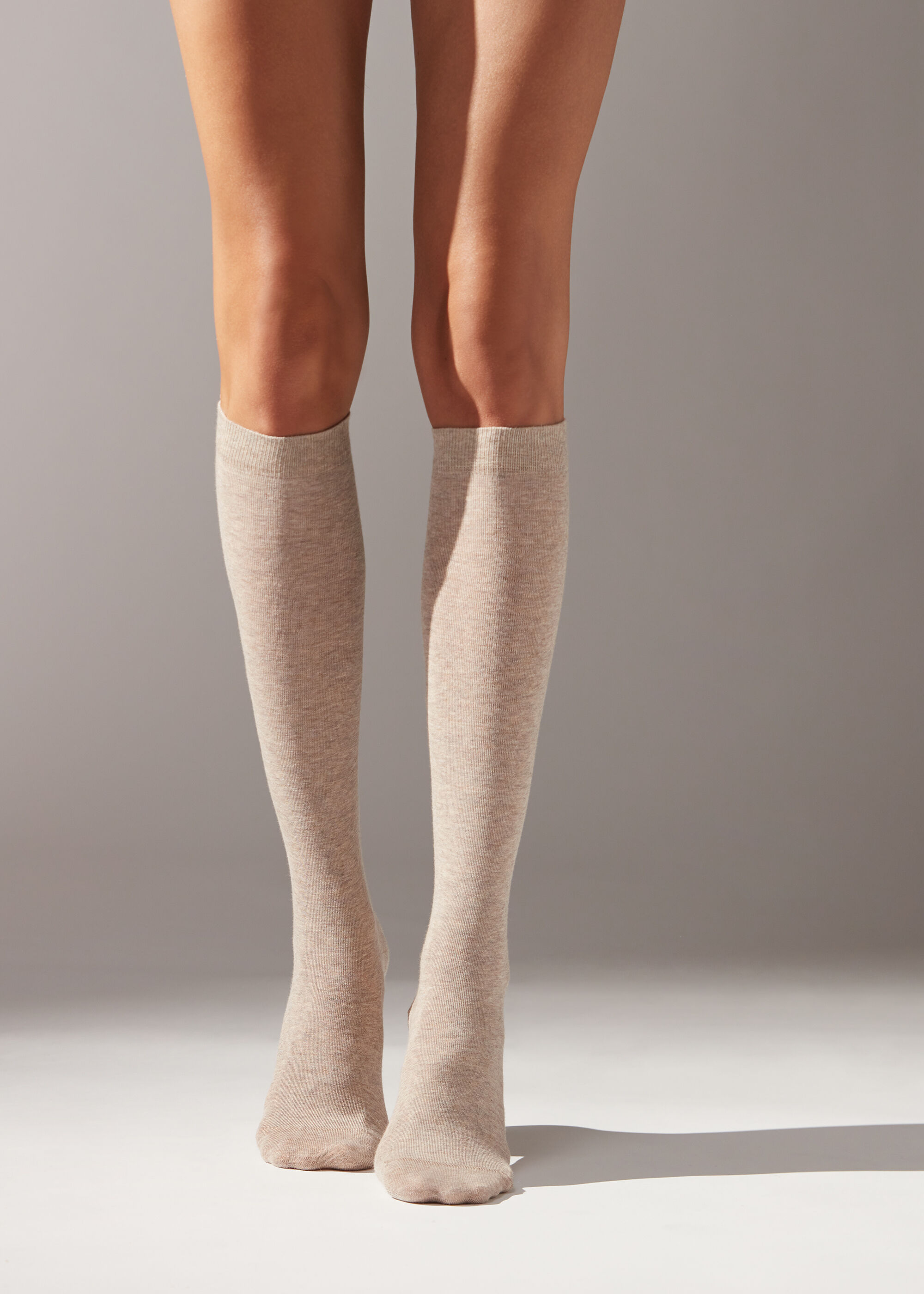 Tall Satin Cotton Socks