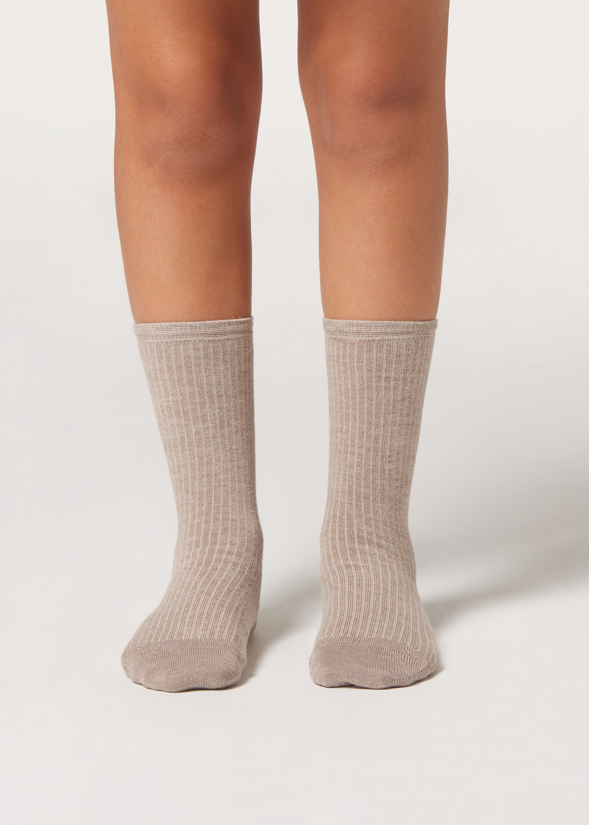 Calcetines de Cashmere con Glitter para Niña