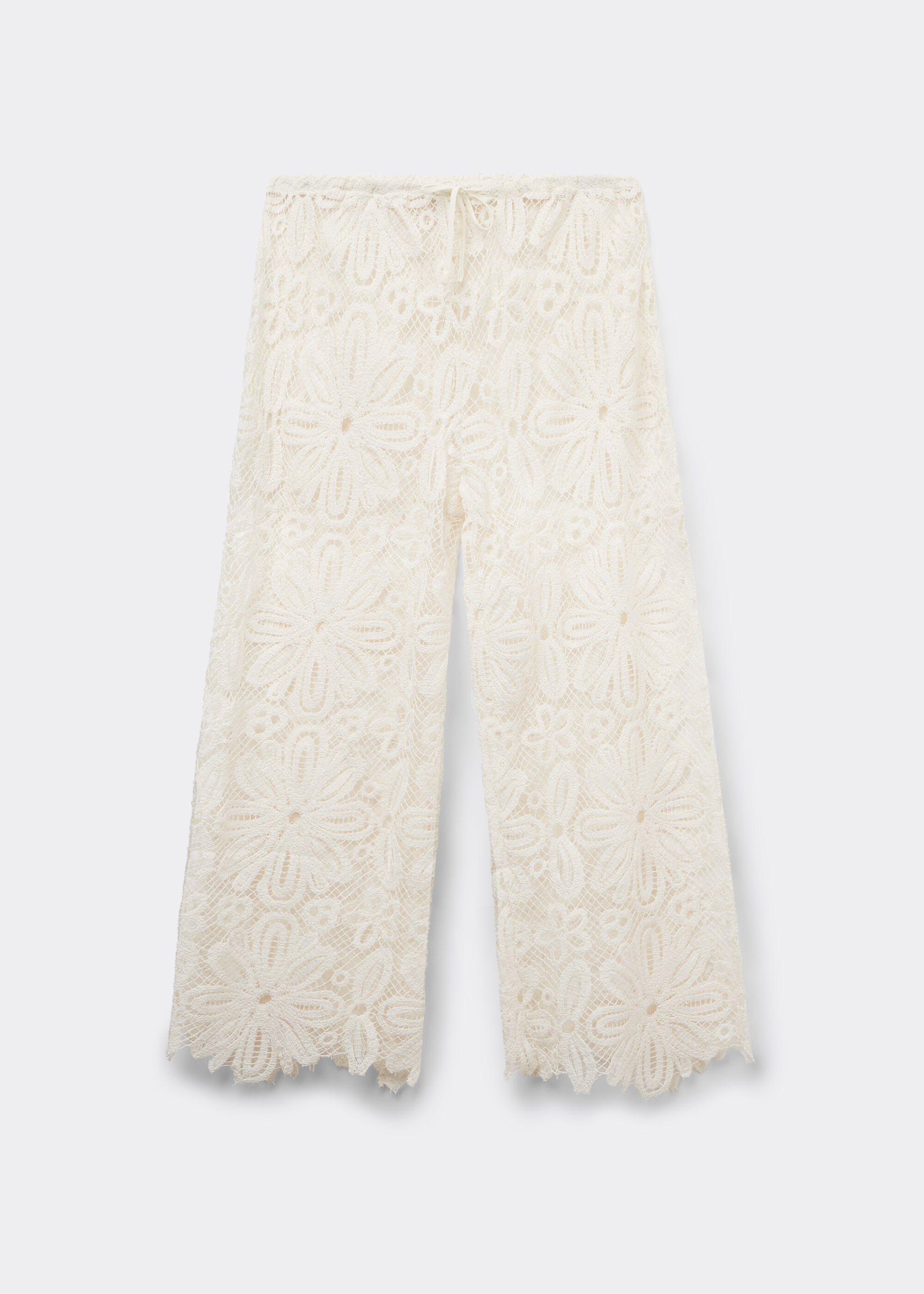 Pantalón Palazzo Ganchillo Floral