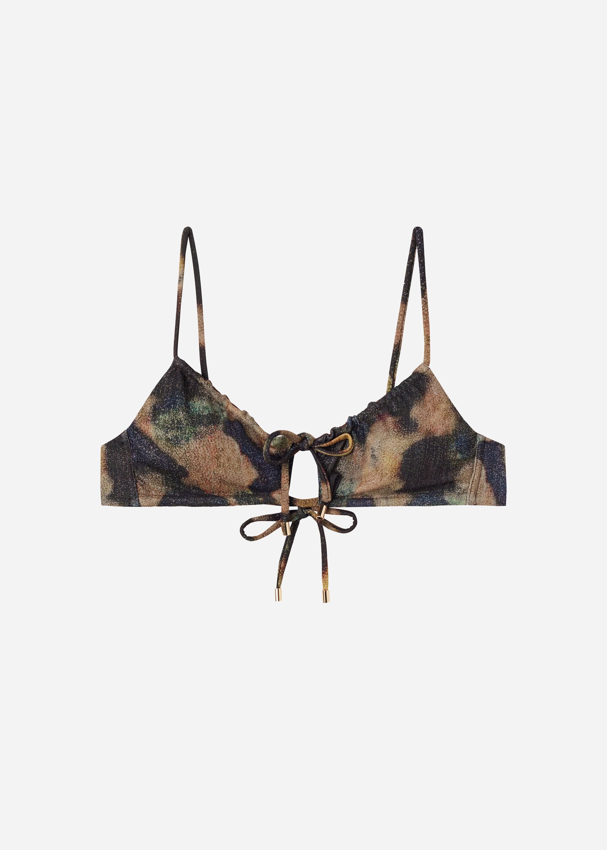 Верх Купальника-Майки со Съемными Вкладышами Sparkling Camouflage