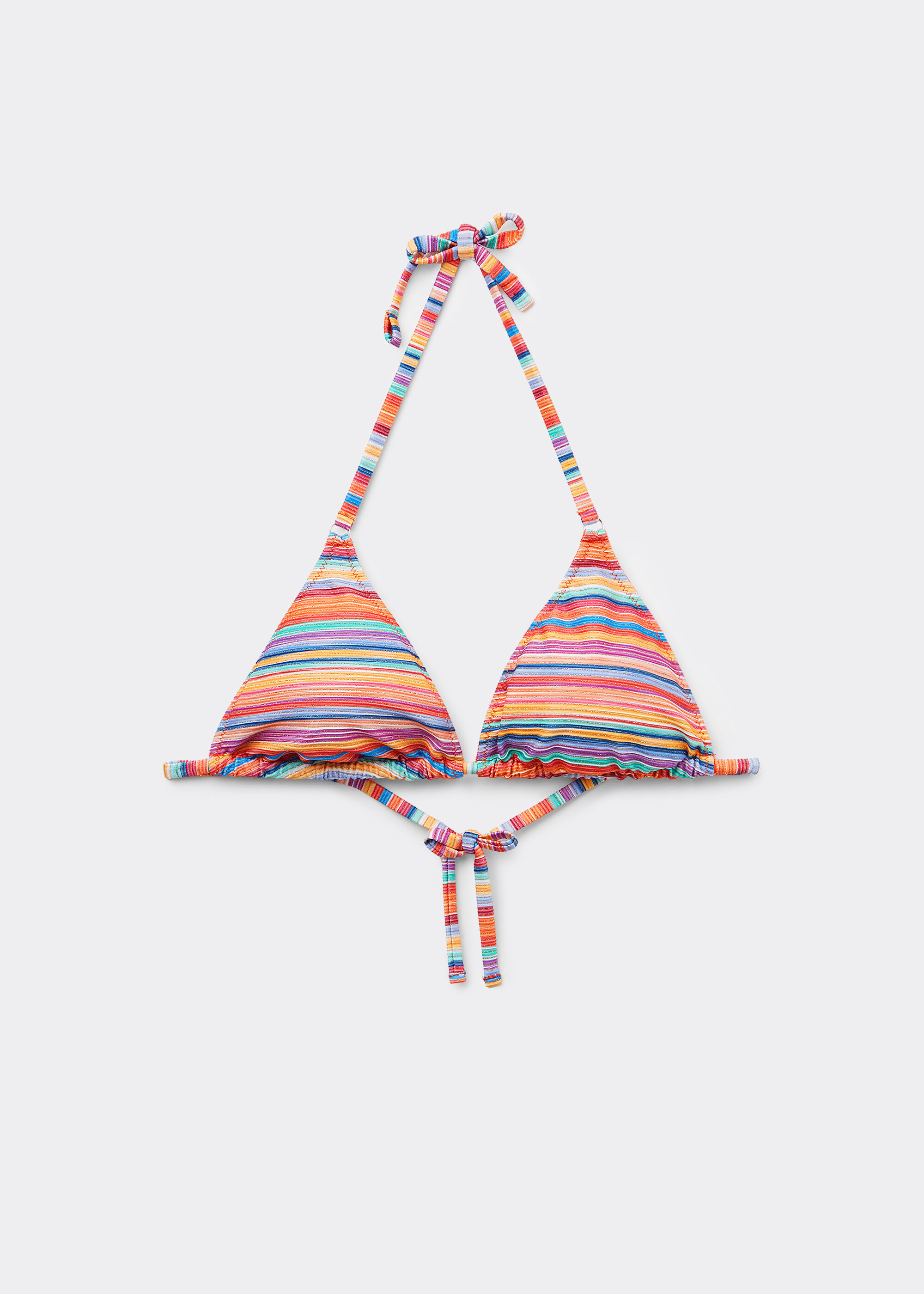 Triangel-Bikinioberteil Colorful Stripes