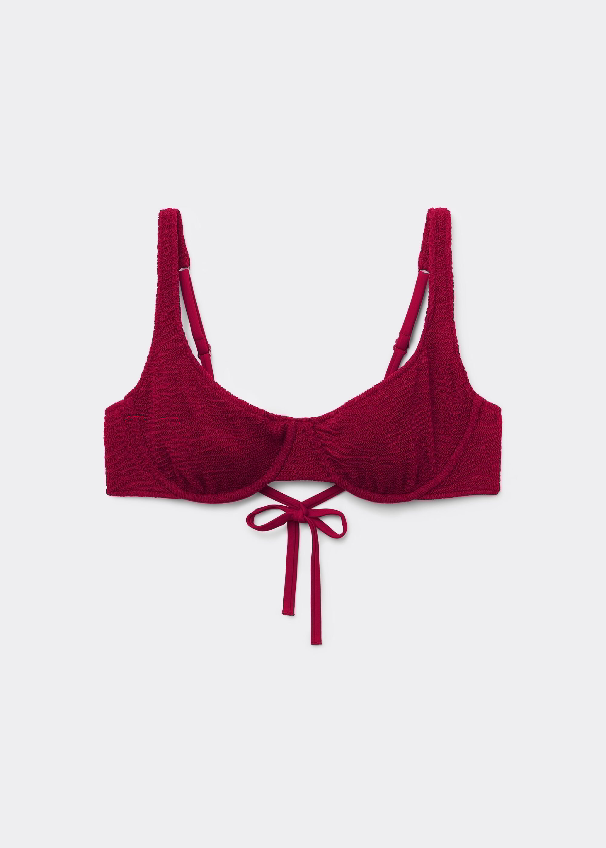 Balconette Bikini Top Crinkle Waves