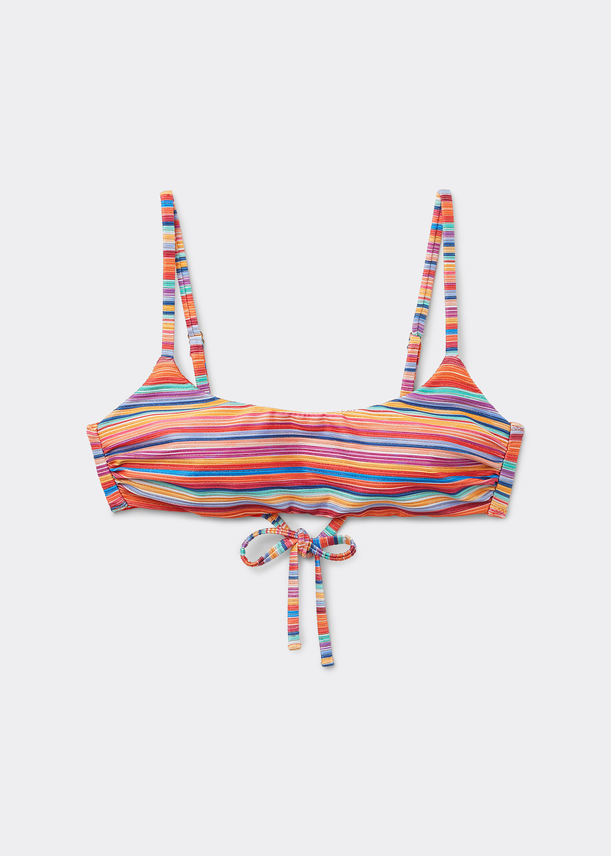 Bustier-Bikinioberteil Colorful Stripes