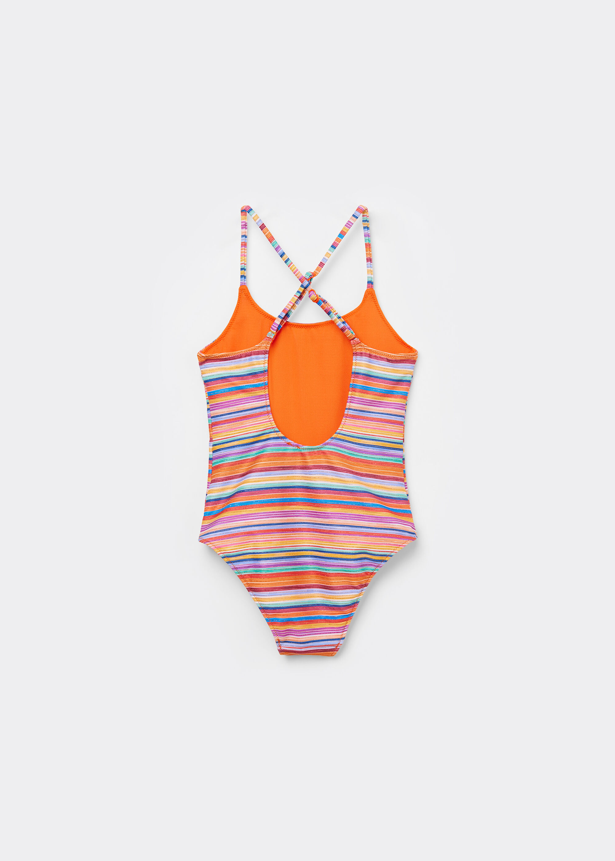 Traje de baño de una pieza para niña Colorful Stripes
