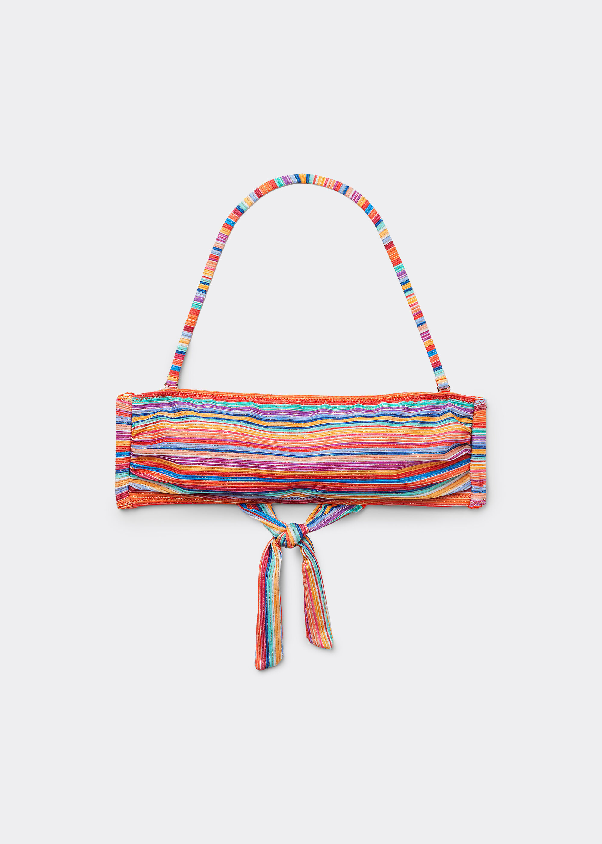 Bandeau-Bikinioberteil Colorful Stripes